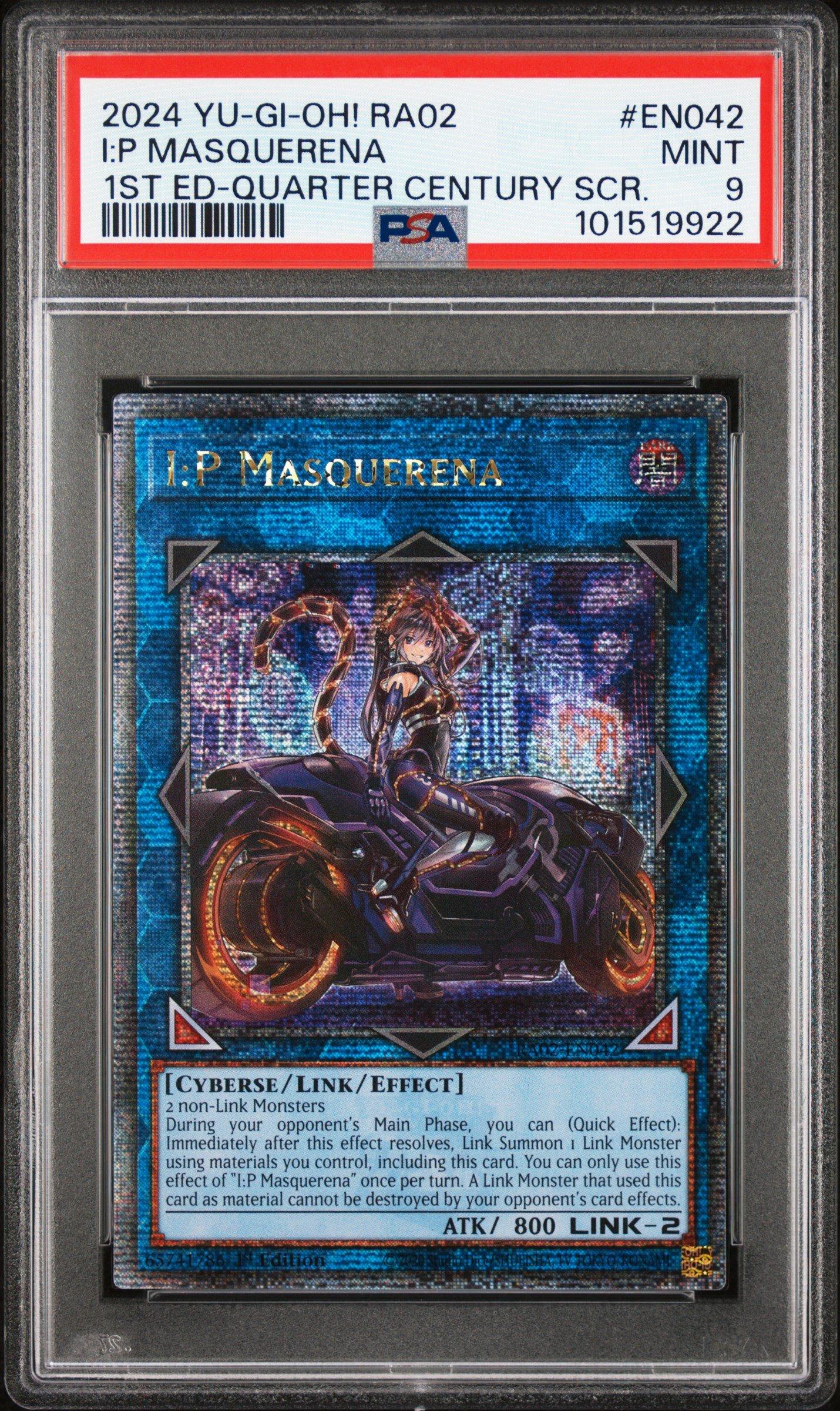 2024 Yu-gi-oh! Ra02-25th Anniversary Rarity Collection Ii En042 I:p Masquerena 1st Edition-quarter Century Secret Rare PSA