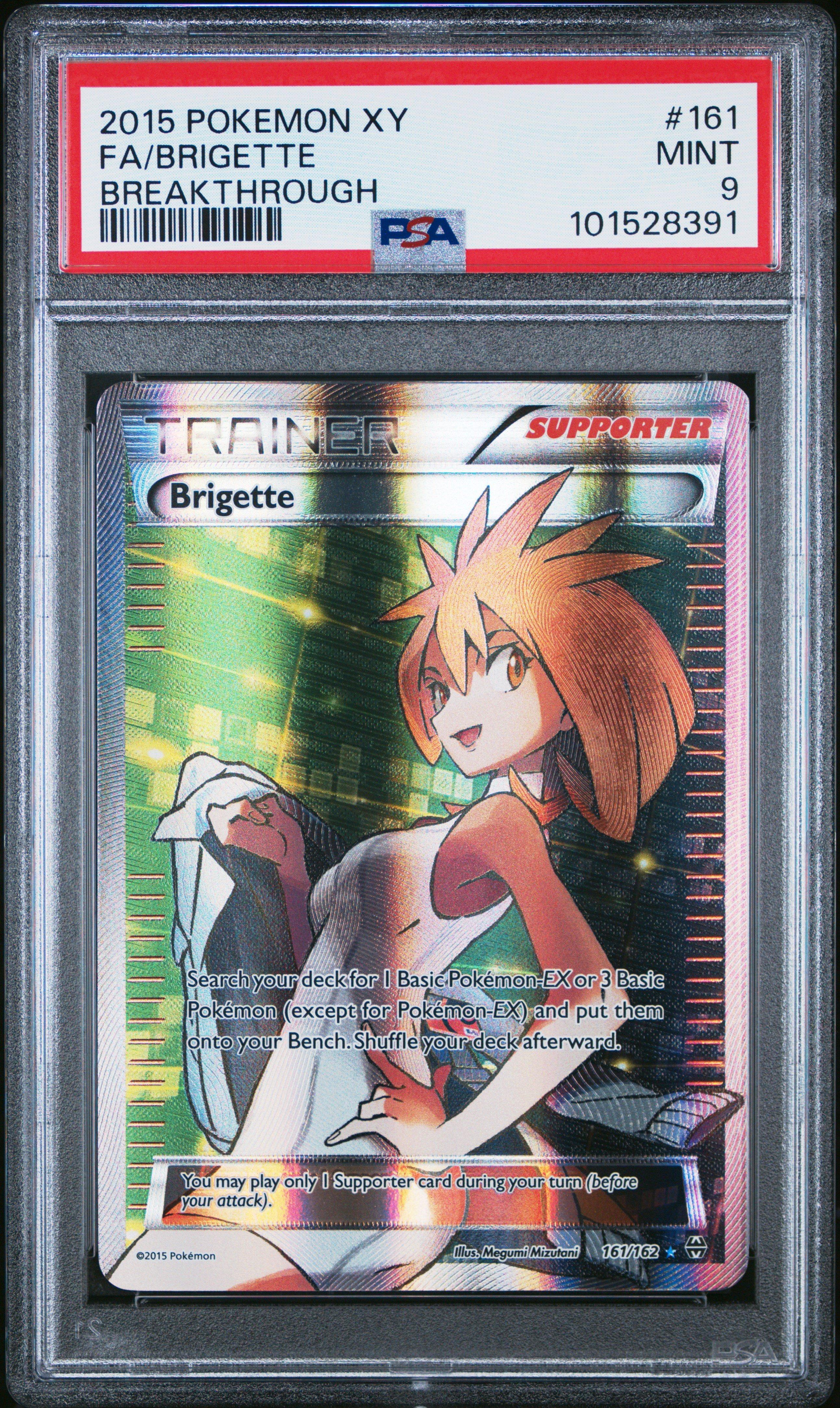 はるゆう 2015 Pokemon Xy Breakthrough 161 Full Art/brigette PSA 9 Graded
