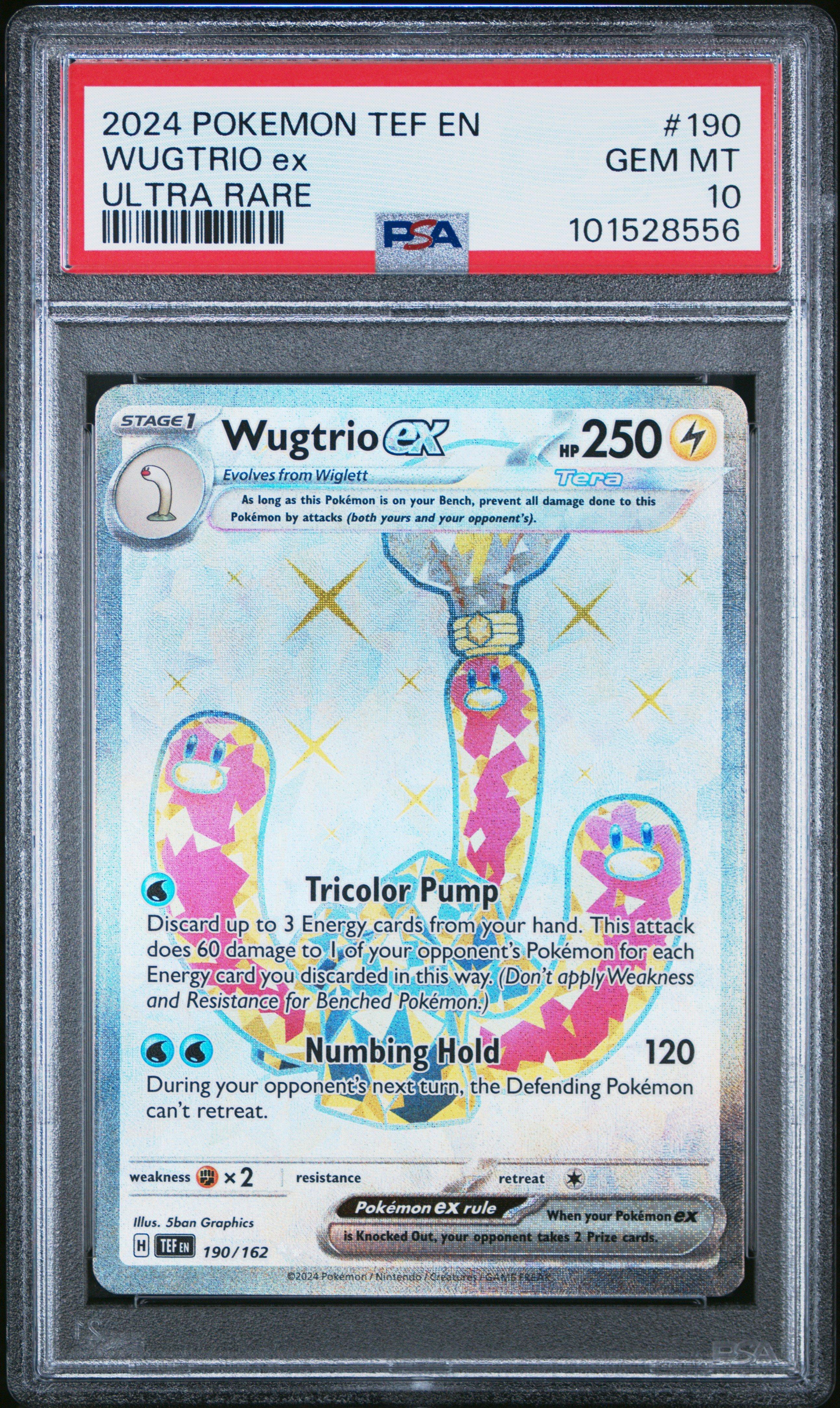 tarif card tahograf rar 2024 2024 Pokemon Tef En-temporal Forces 190 Wugtrio Ex Ultra Rare PSA 10 Graded  Card