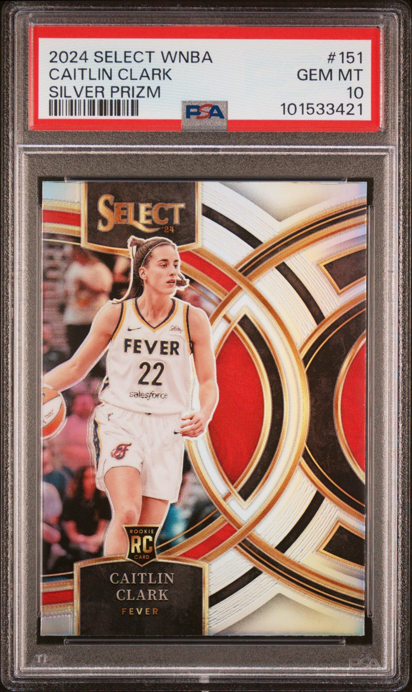 2024 Panini Select Wnba 151 Caitlin Clark Silver Prizm PSA 10