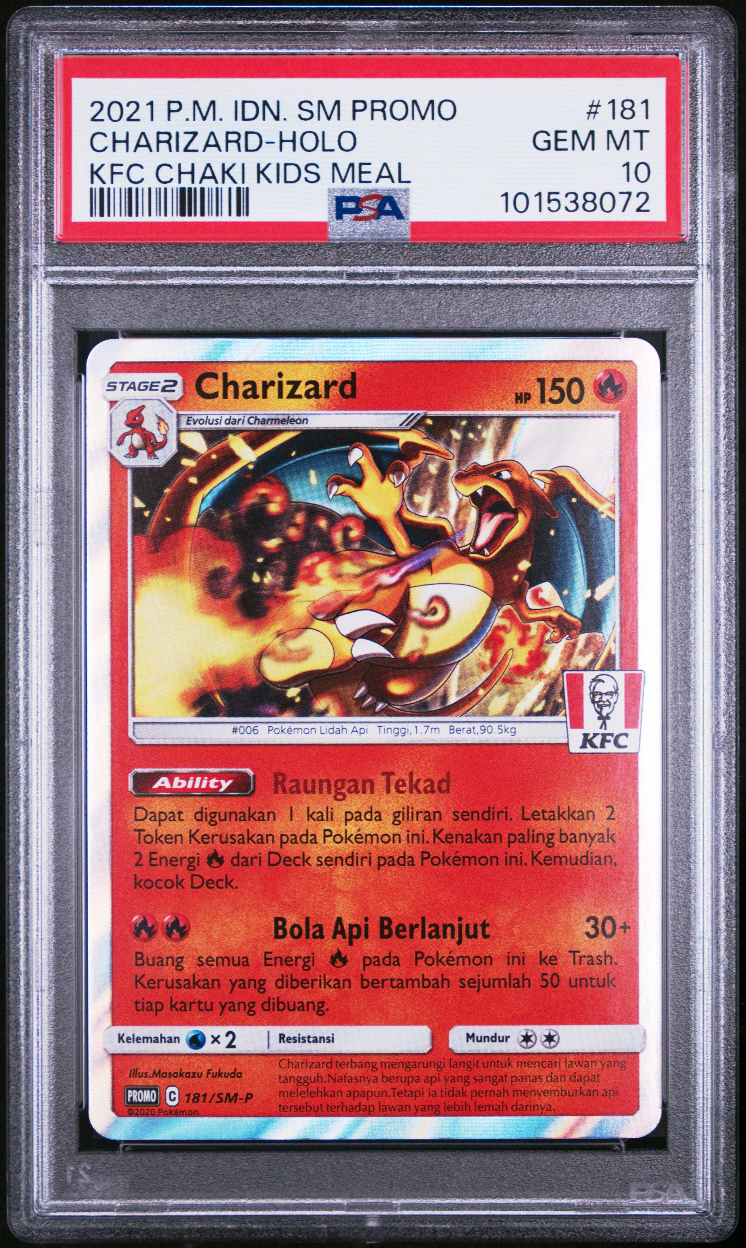2021 Pokemon Indonesian Sm Promo 181 Charizard-holo Kfc Chaki Kids