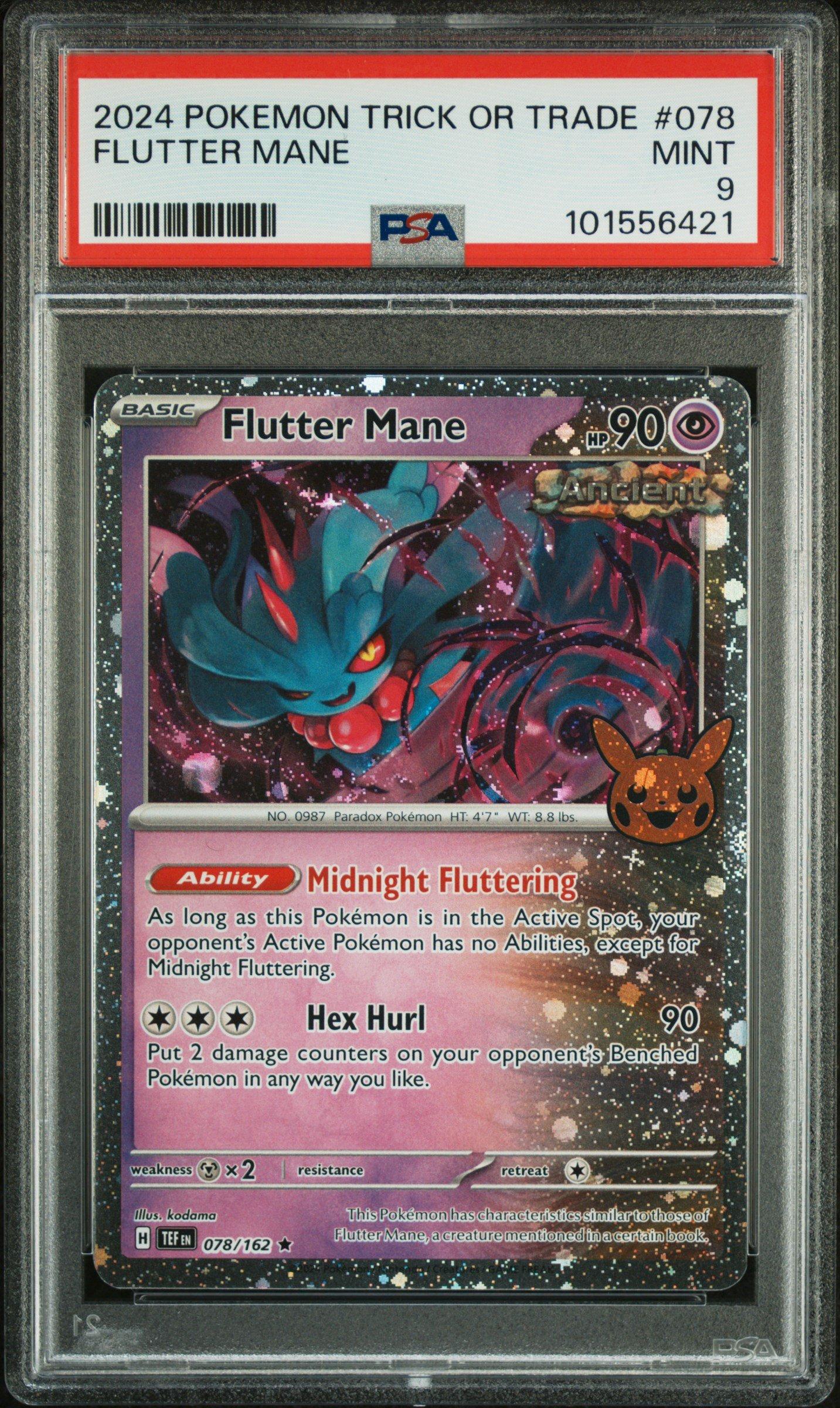 2024 Pokemon Trick Or Trade 078 Flutter Mane PSA 9