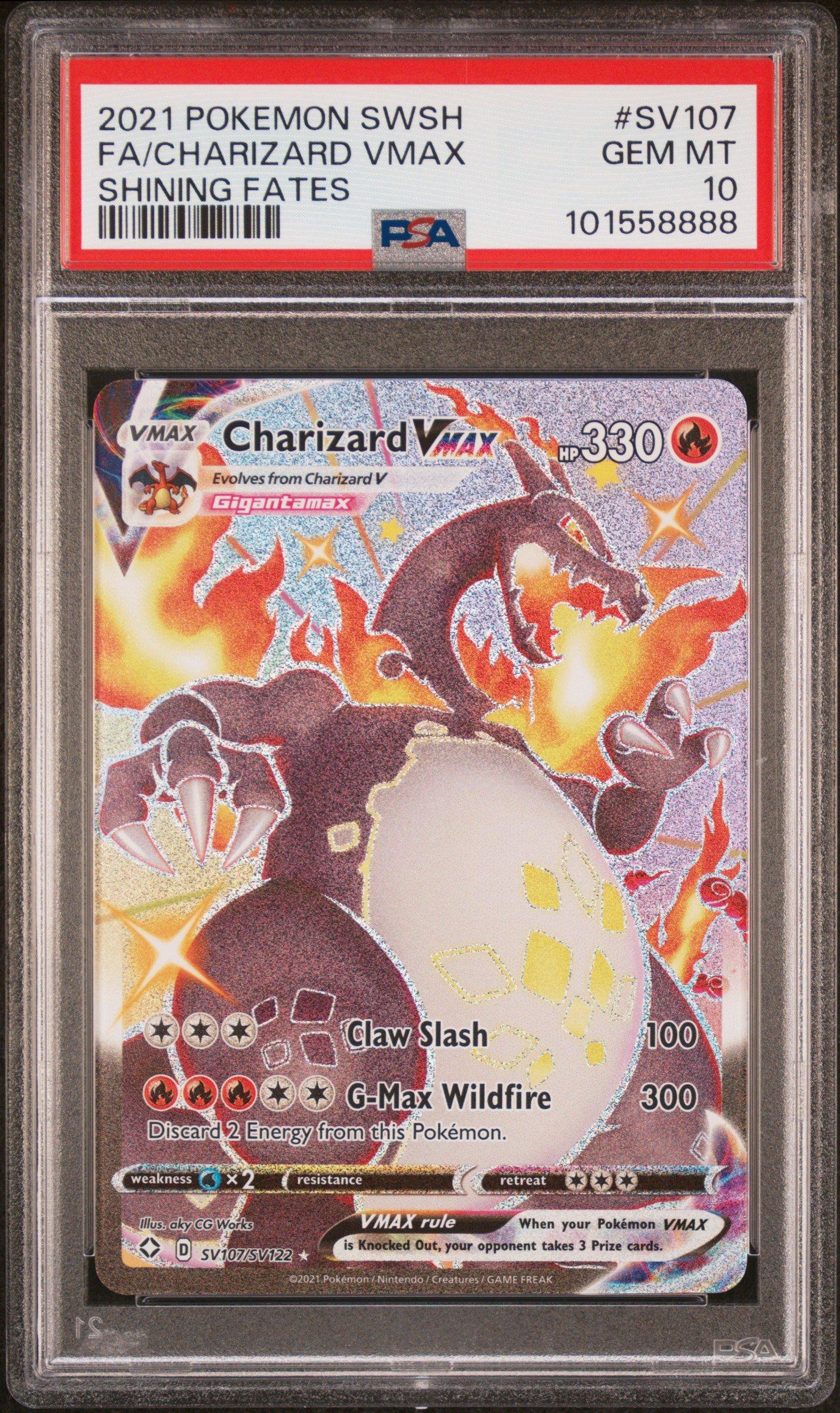 2021 Pokemon Sword & Shield Shining Fates Sv107 Full Art/charizard