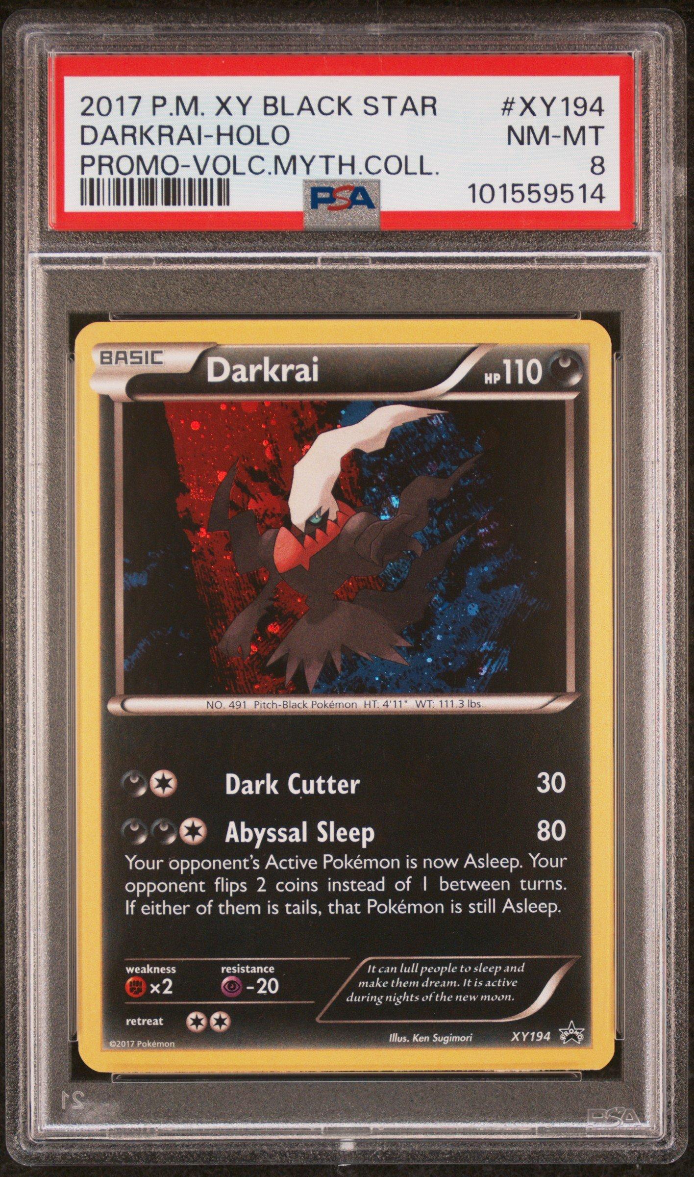 2017 Pokemon Xy Black Star Promo Xy194 Darkrai-holo Volcanion
