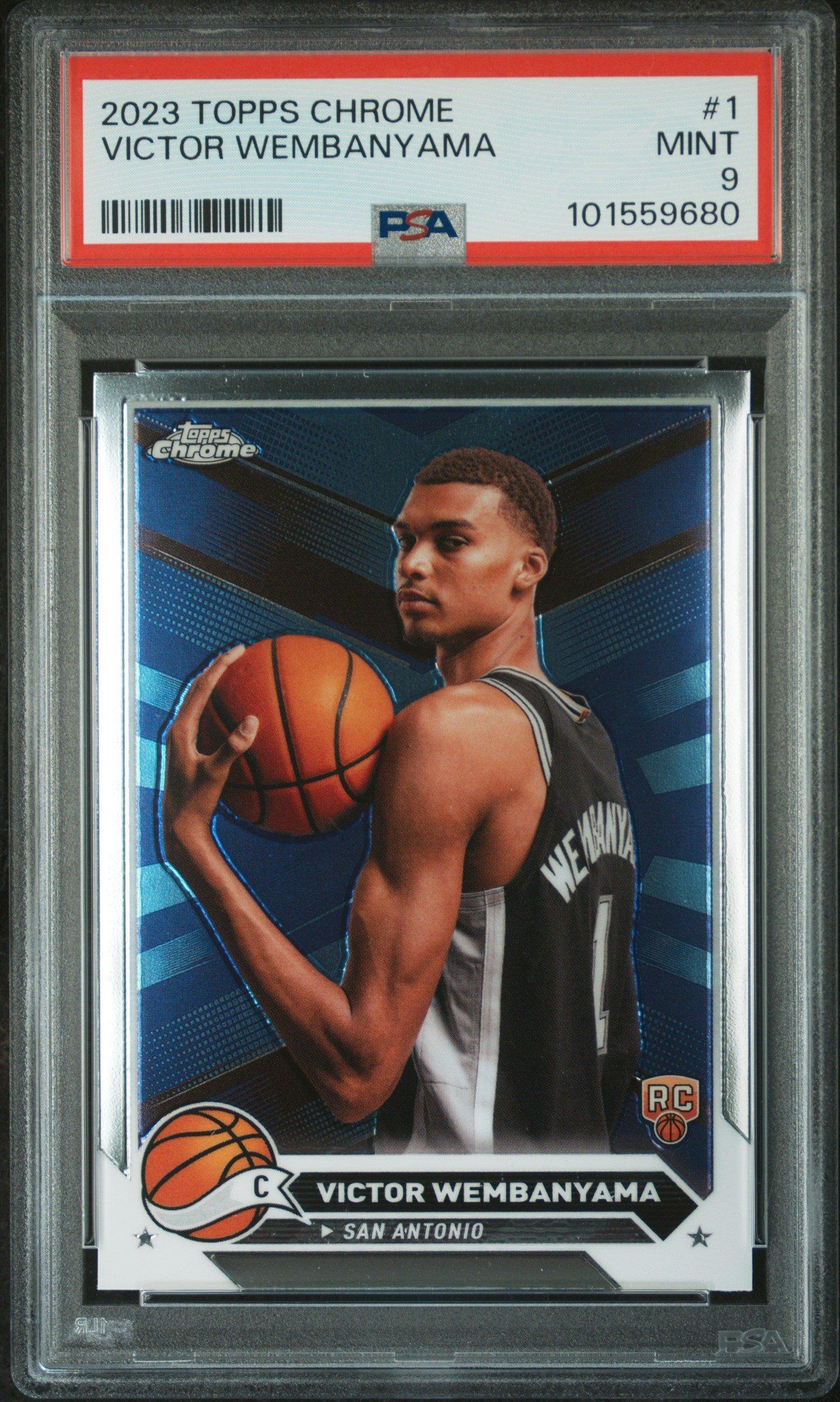 2023 Topps Chrome 1 Victor Wembanyama PSA 9 Graded Card | GameStop