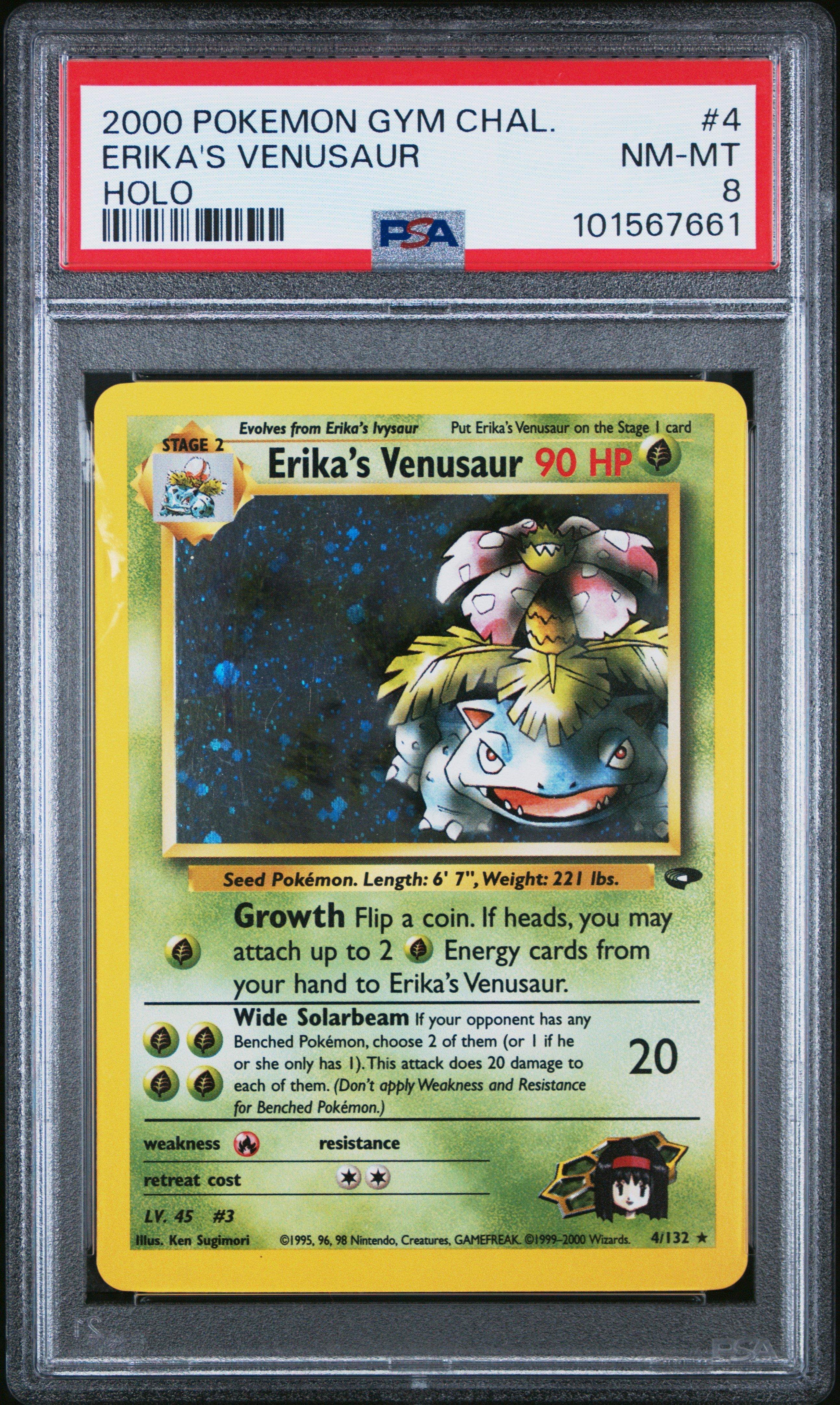 2000 Pokemon Gym Challenge 4 Erika's Venusaur Holo PSA