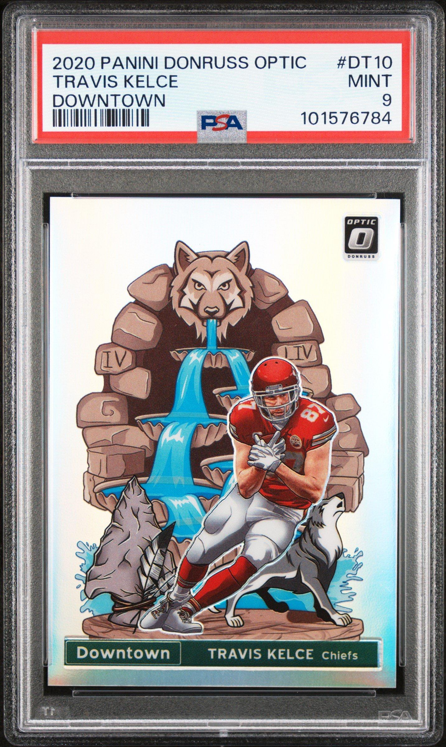 2020 Panini Donruss Optic Downtown Dt10 Travis Kelce PSA 9