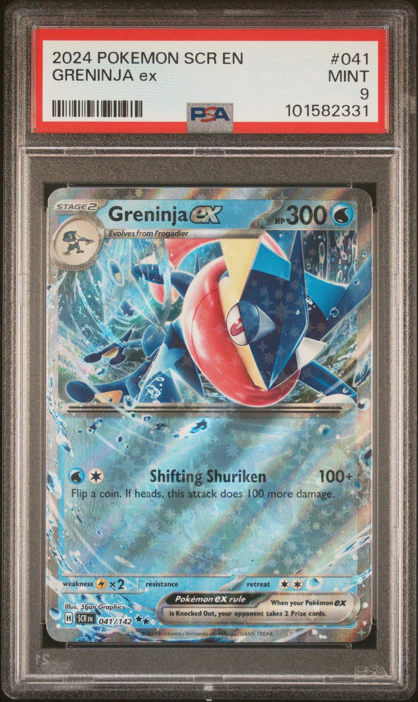 2024 Pokemon Scr En-stellar Crown 041 Greninja Ex PSA 9 Graded