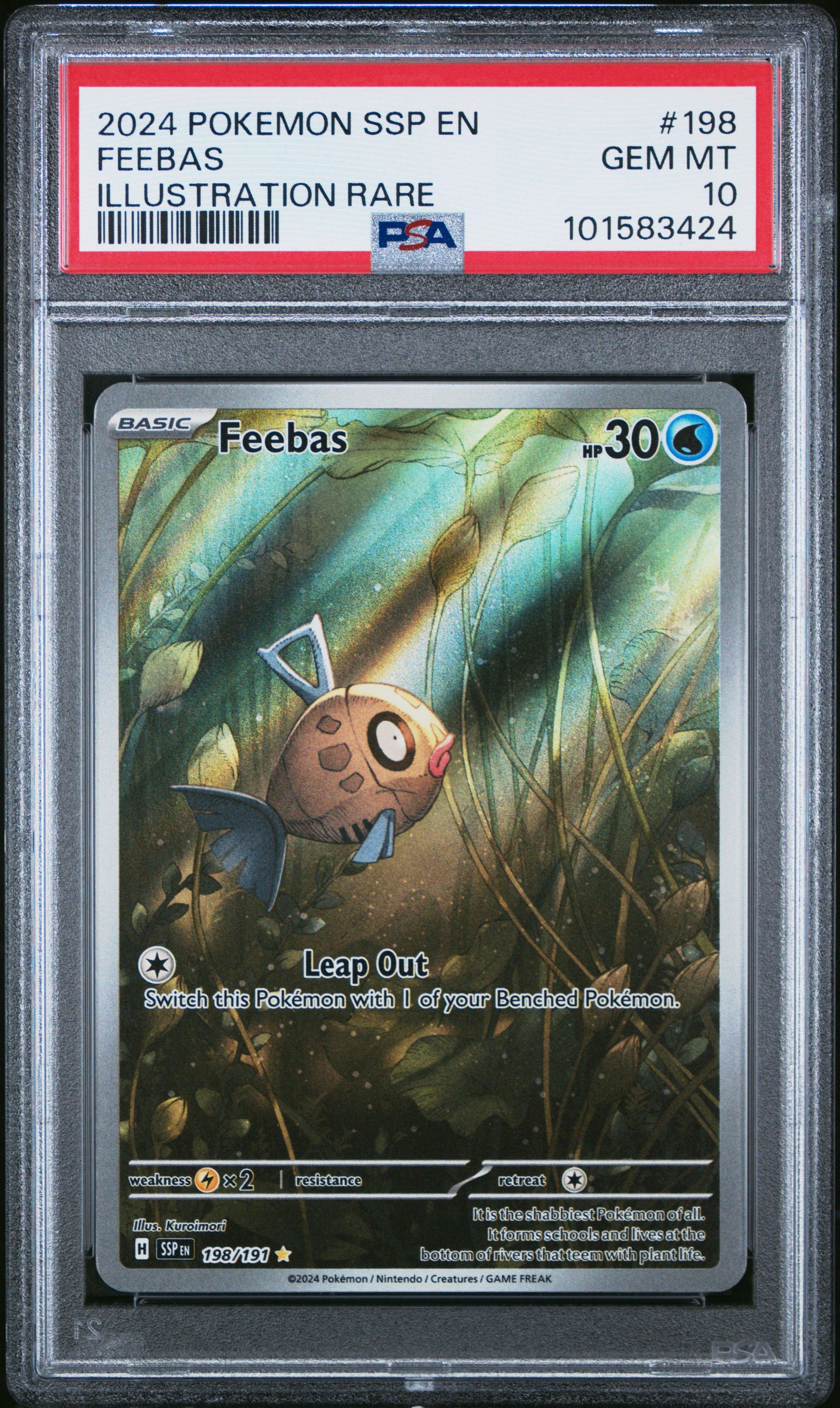 2024 Pokemon Ssp En-surging Sparks 198 Feebas Illustration Rare