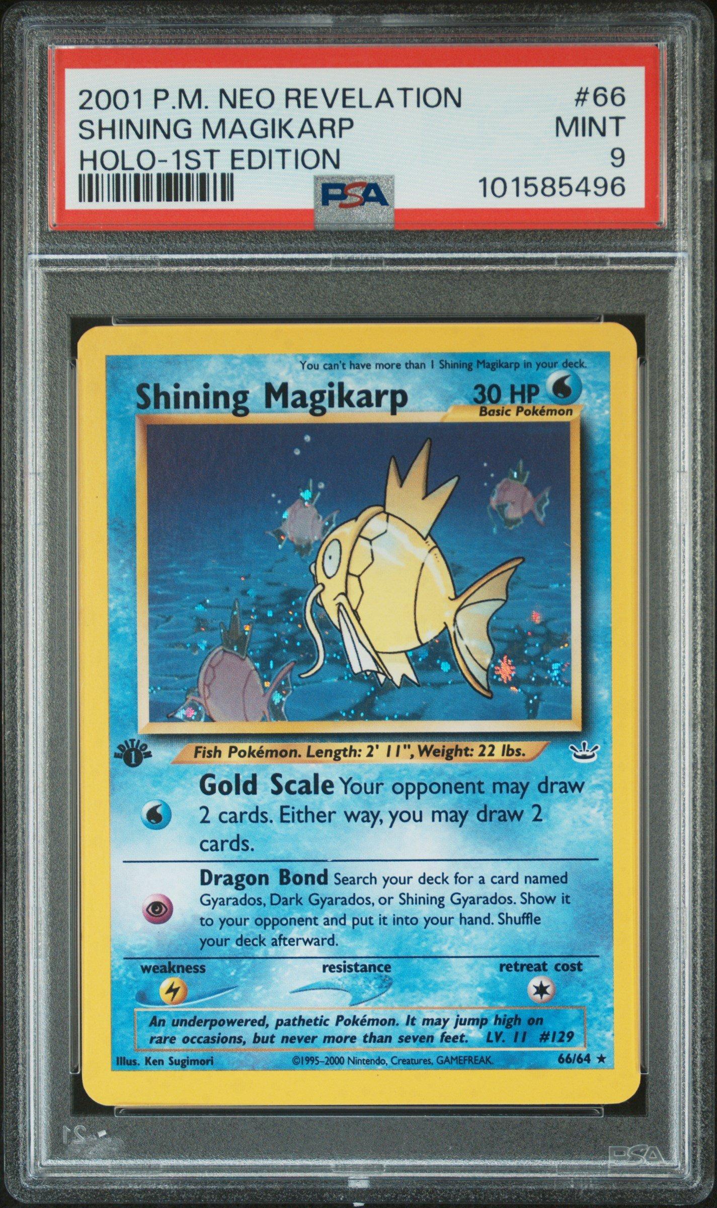 2001 Pokemon Neo Revelation 1st Edition 66 Shining Magikarp-holo