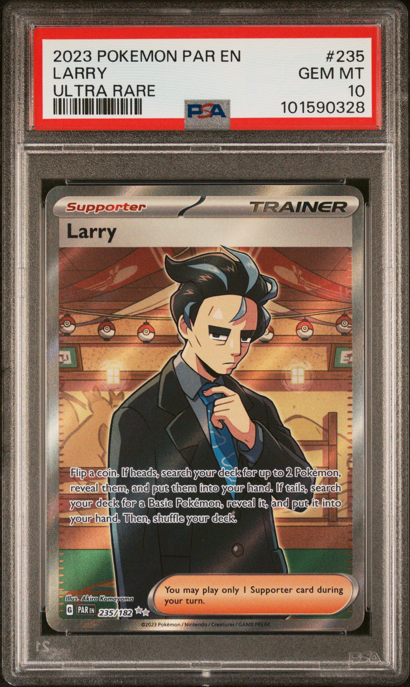 2023 Pokemon Par En-paradox Rift 235 Larry Ultra Rare PSA 10