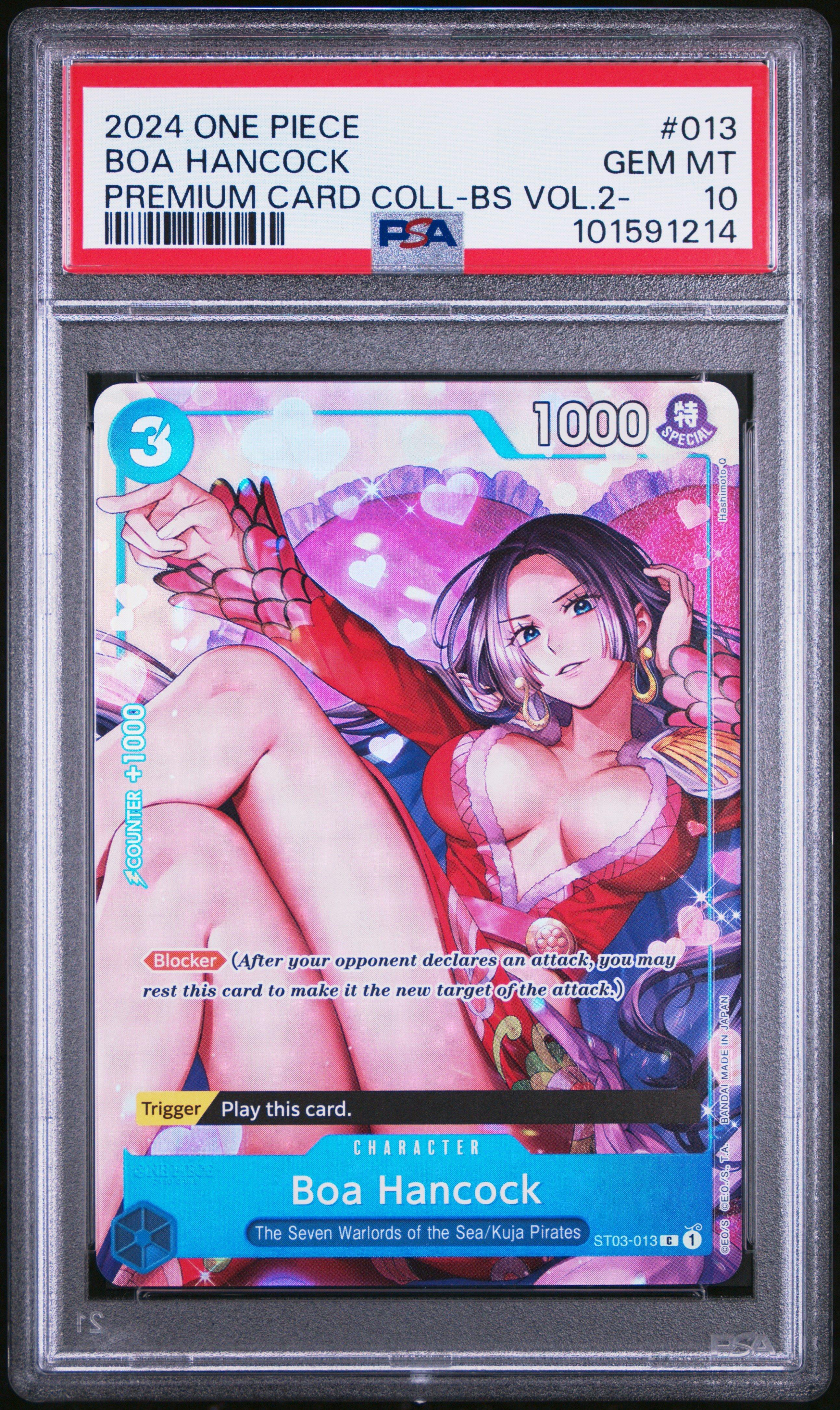 PSA 10 Boa Hancock ST17-004 Parallel Gold THE BEST Storage