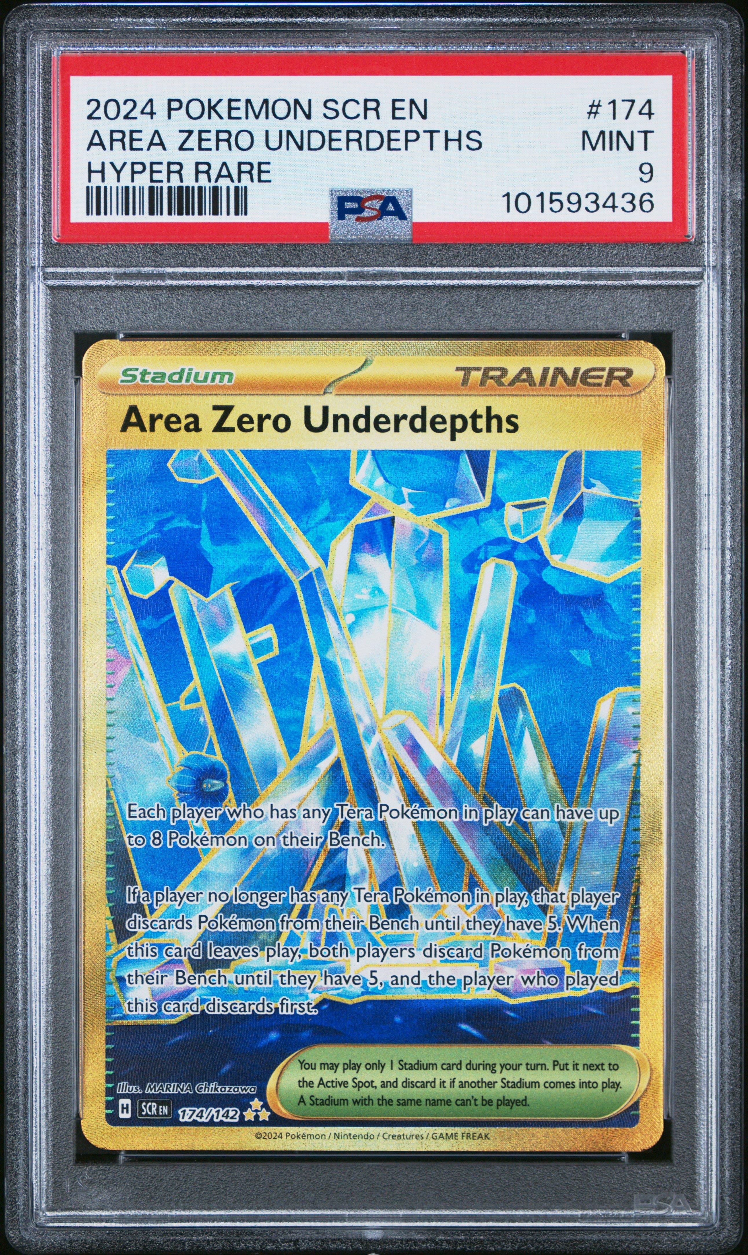 2024 Pokemon Scr En-stellar Crown 174 Area Zero Underdepths Hyper Rare PSA  9 Graded Card | GameStop