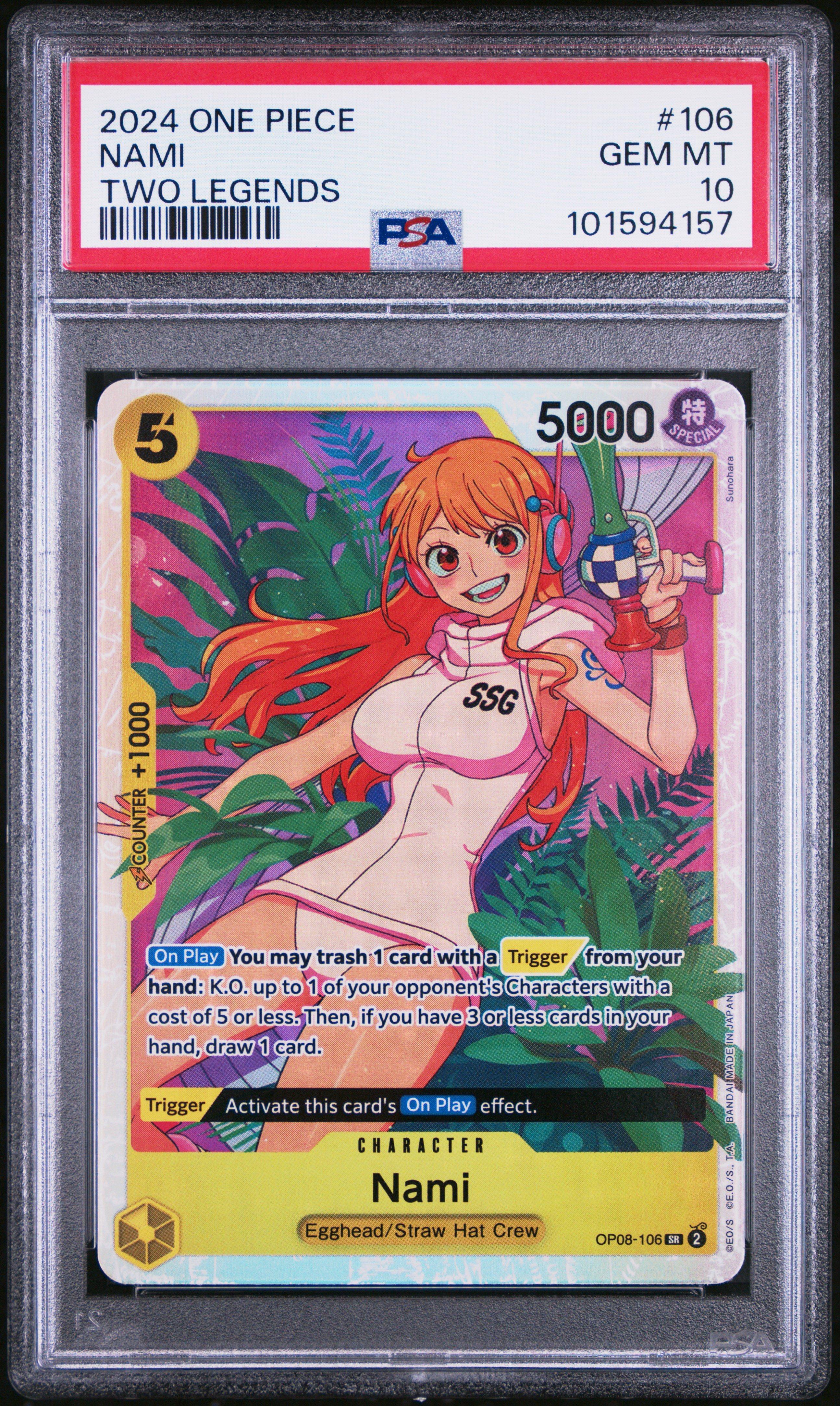2024 One Piece Op08-two Legends 106 Nami PSA 10 Graded Card | GameStop