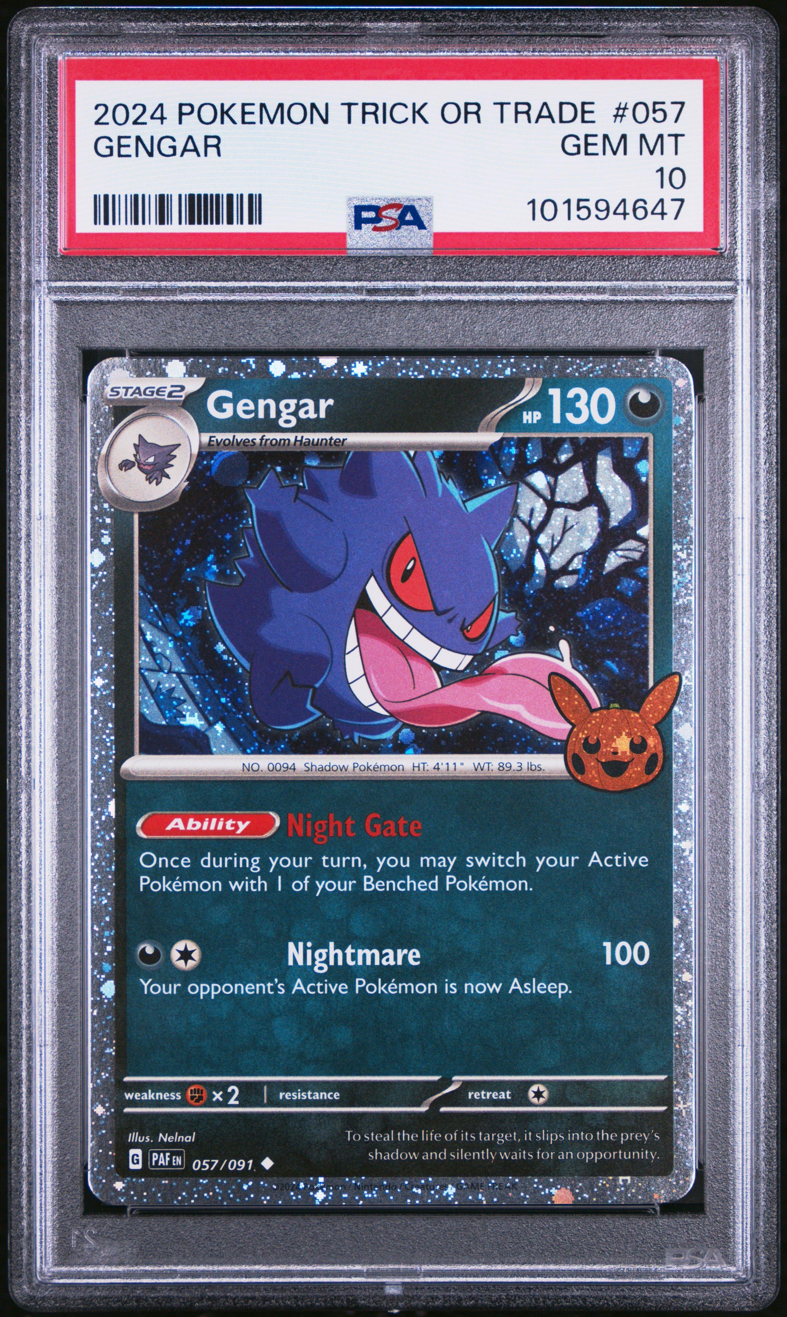 2024 Pokemon Trick Or Trade 057 Gengar PSA 10 | GameStop