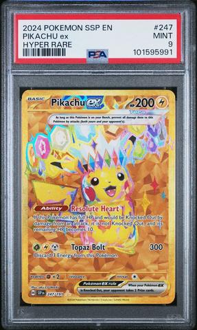 2024 ピカチュウ ex UR PSA 9 PSA 9 Pikachu ex UR 136/106 Super Electric Breaker sv8