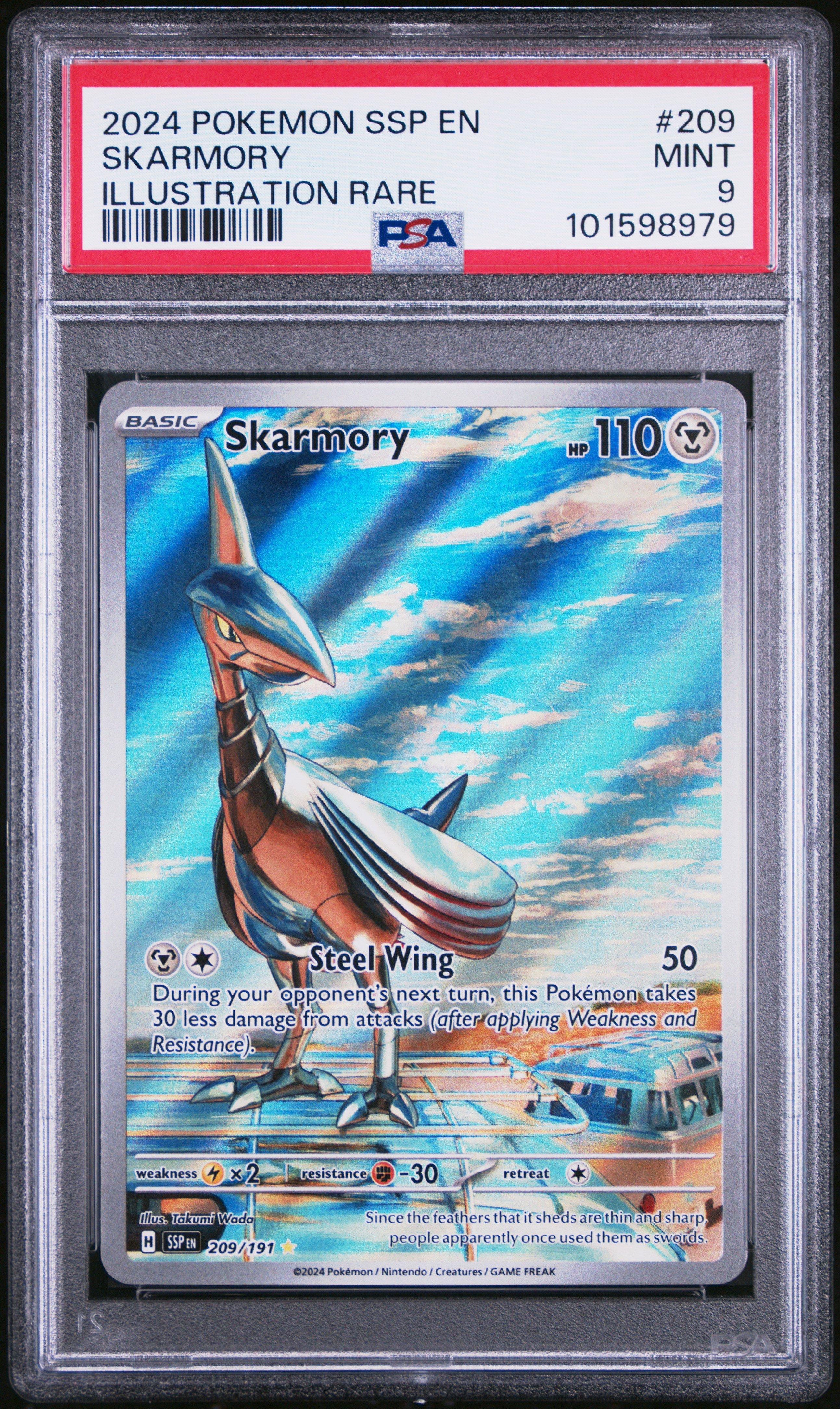 2024 Pokemon Ssp En-surging Sparks 209 Skarmory Illustration Rare