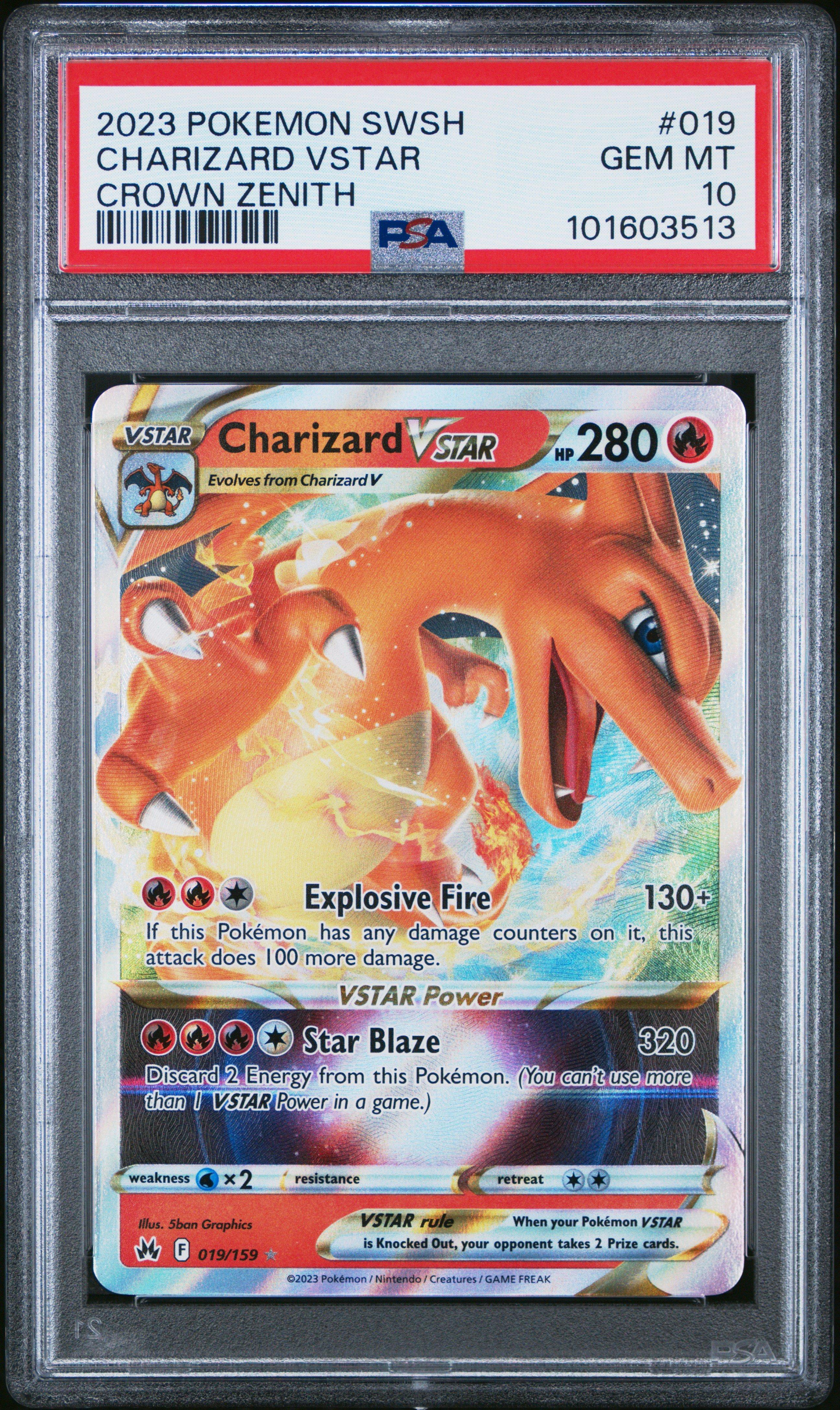 2023 Pokemon Sword And Shield Crown Zenith 019 Charizard Vstar PSA