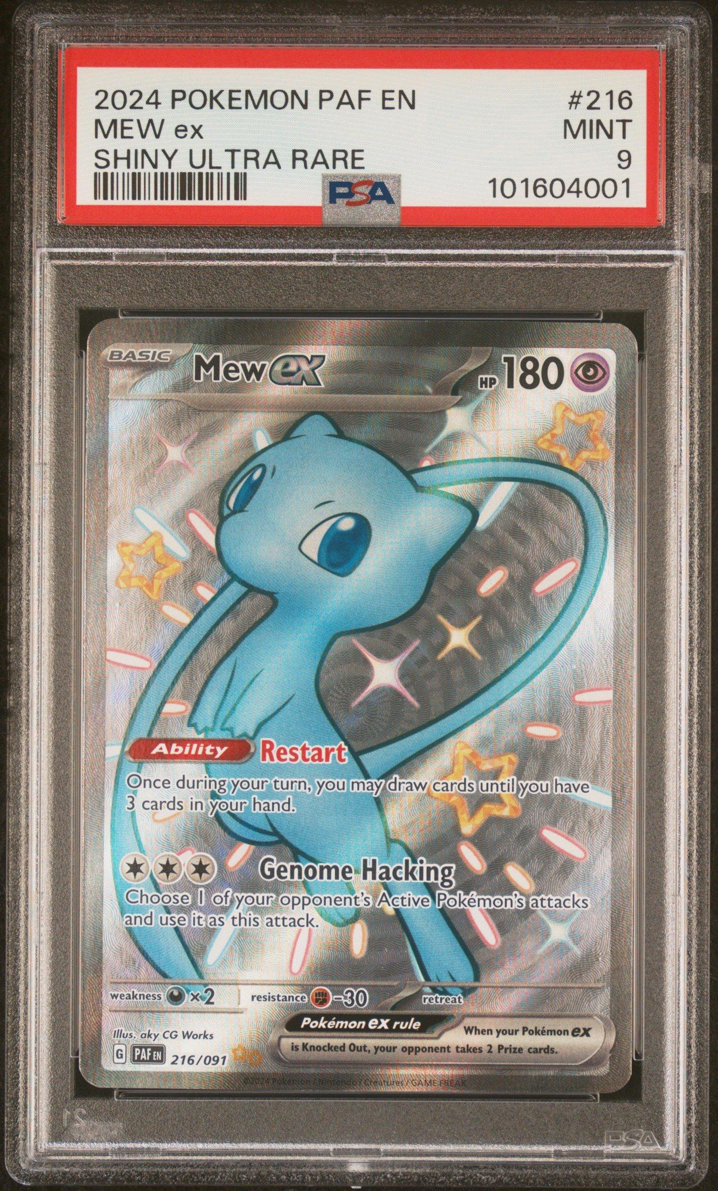 2024 Pokemon Paf En-paldean Fates 216 Mew Ex Shiny Ultra Rare PSA 9 Graded  Card | GameStop