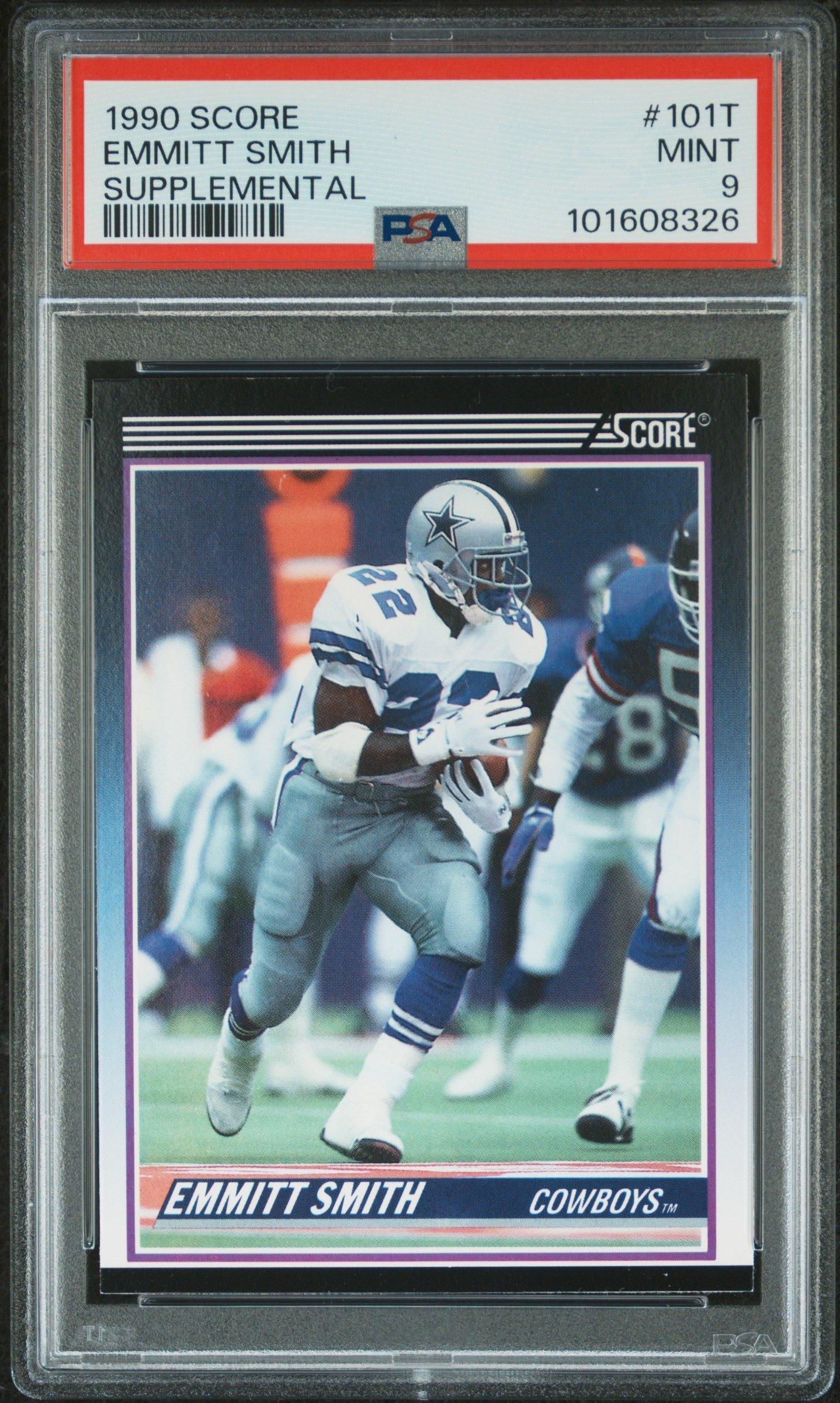 1990 Score Supplemental 101t Emmitt Smith PSA