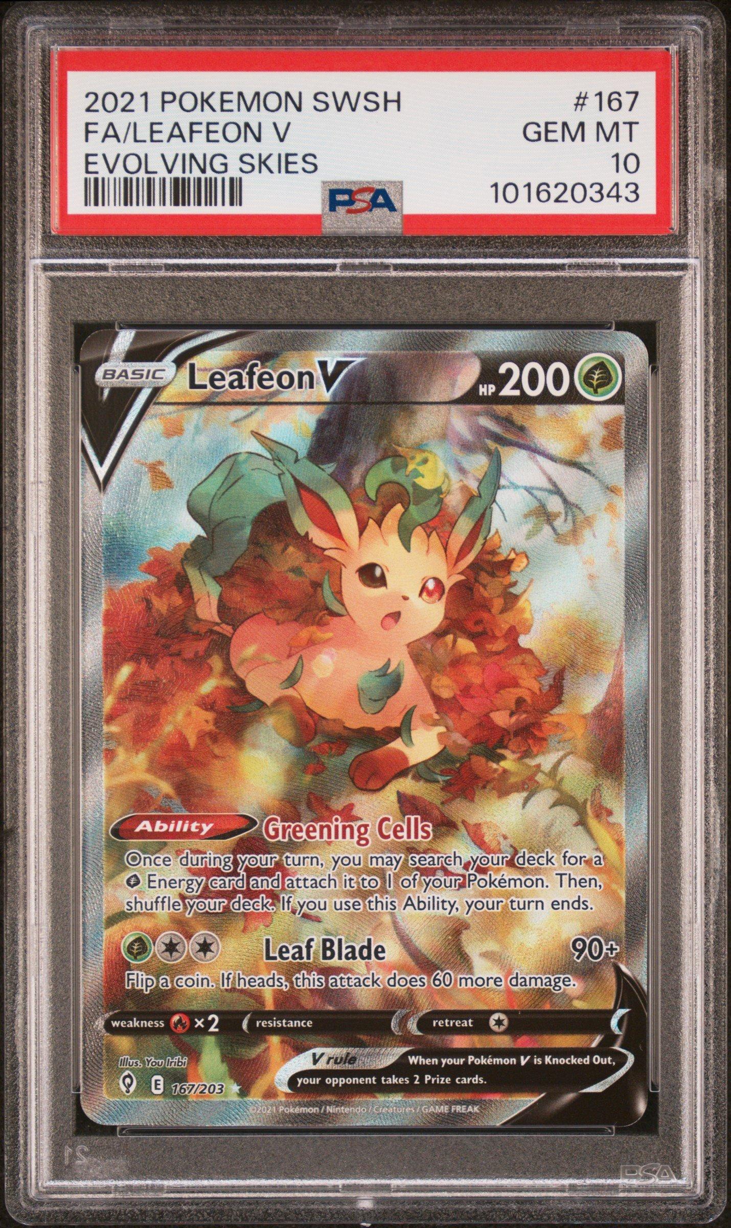 リーフィア V sa 英語版(leafeon V full art) Leafeon V (Full Art) - SWSH07: Evolving Skies - Pokemon