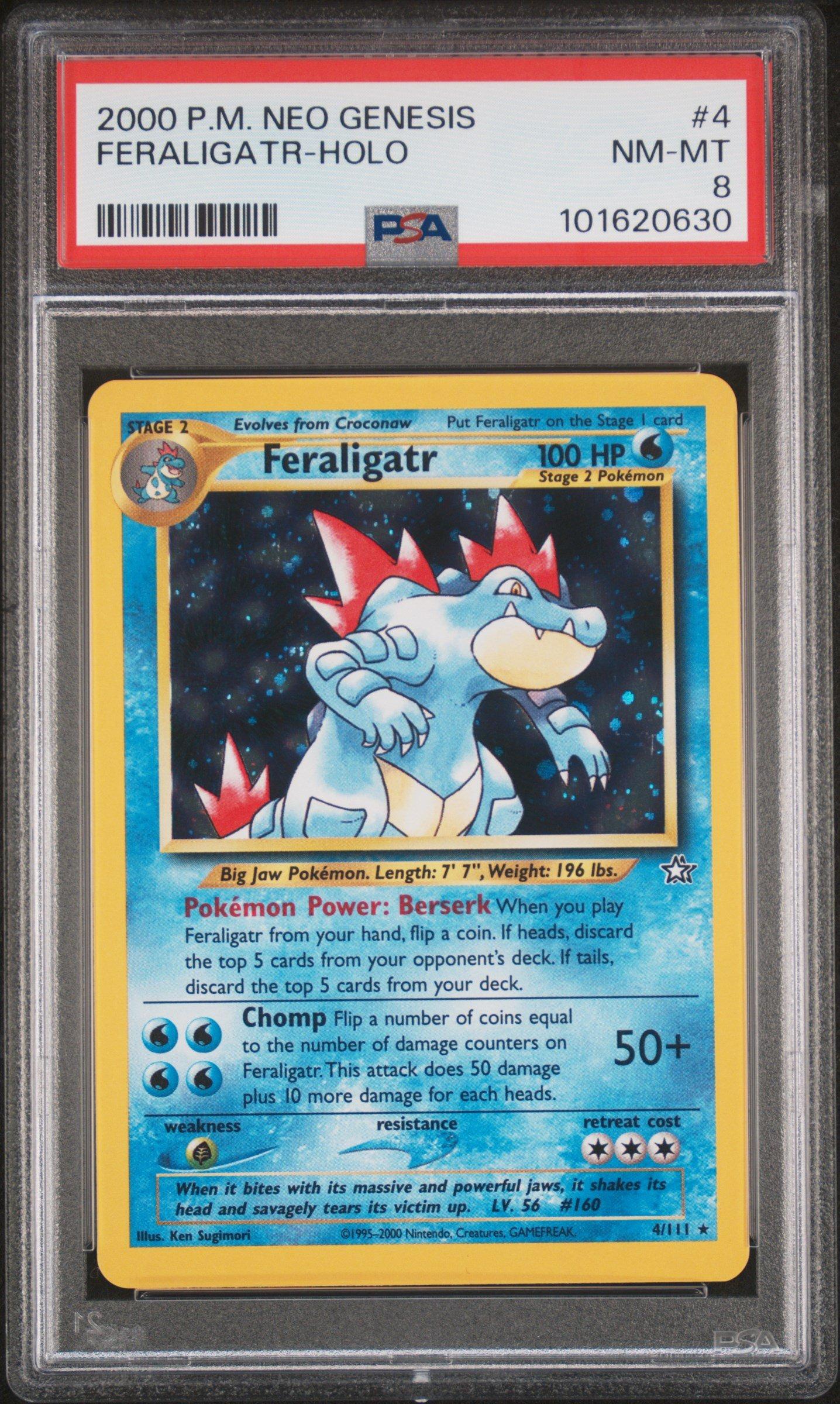 2000 Pokemon Neo Genesis Feraligatr-holo PSA