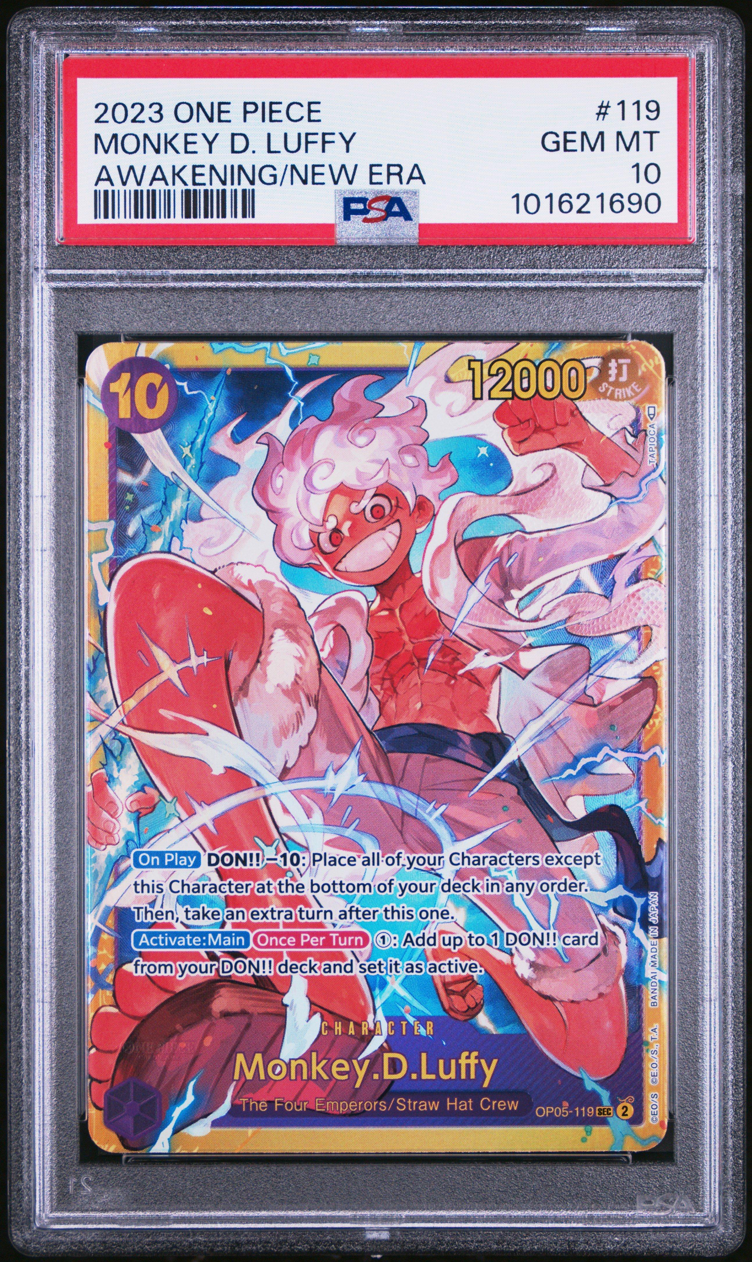 2023 One Piece Op05-awakening Of The New Era 119 Monkey D. Luffy PSA