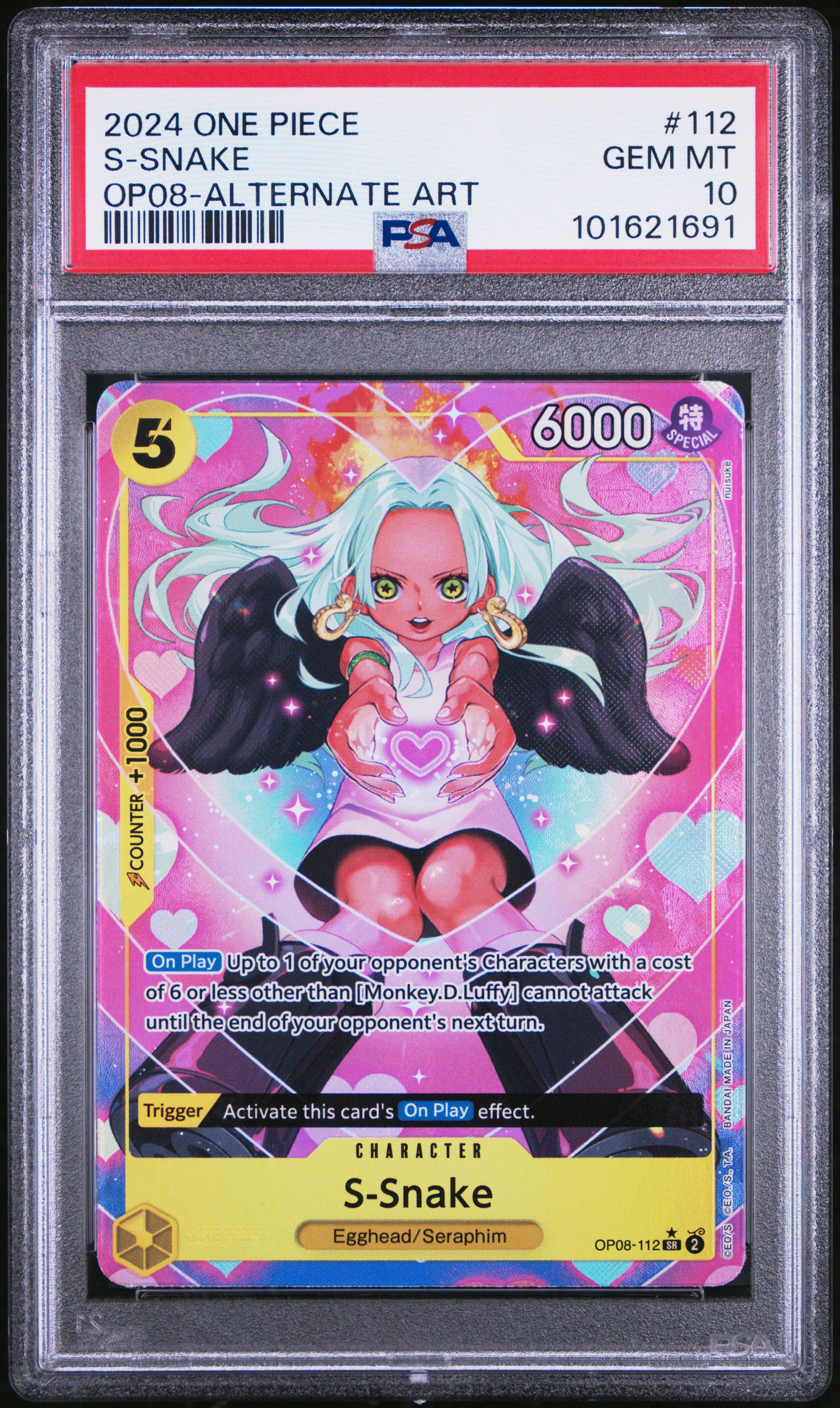 2024 One Piece Op08-two Legends 112 S-snake Alternate Art PSA 10