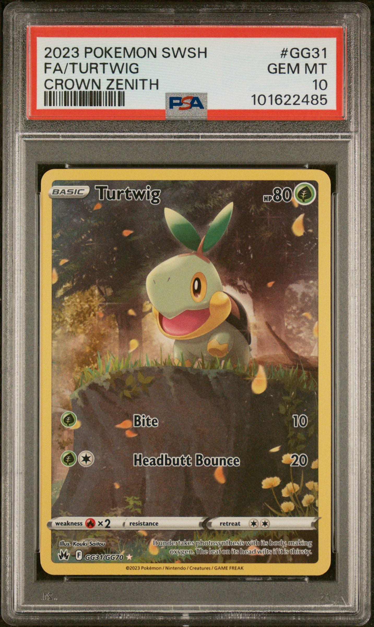 2023 Pokemon Sword And Shield Crown Zenith Gg31 Full Art/turtwig PSA 10