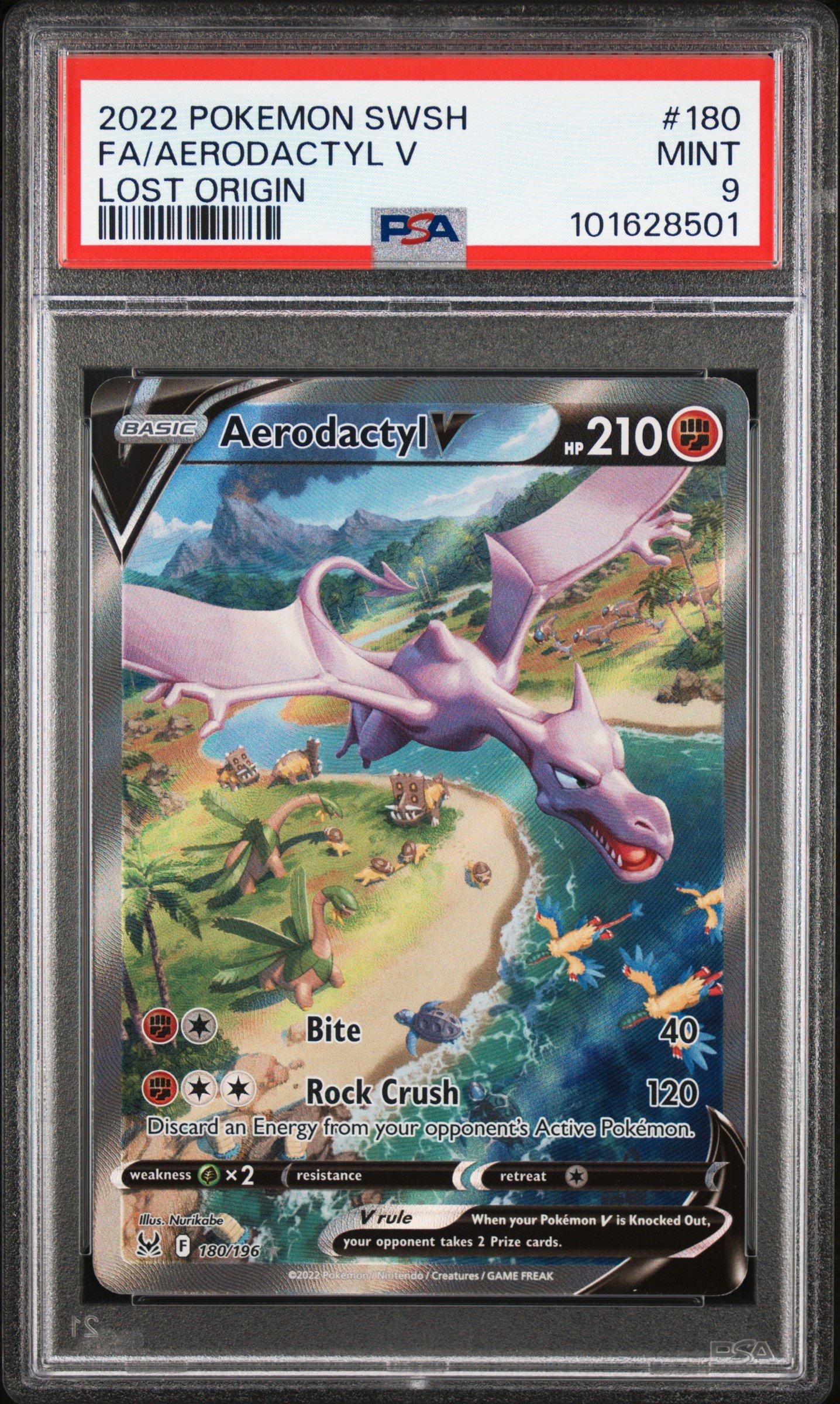 2022 Pokemon Sword & Shield Lost Origin Full Art/aerodactyl V PSA