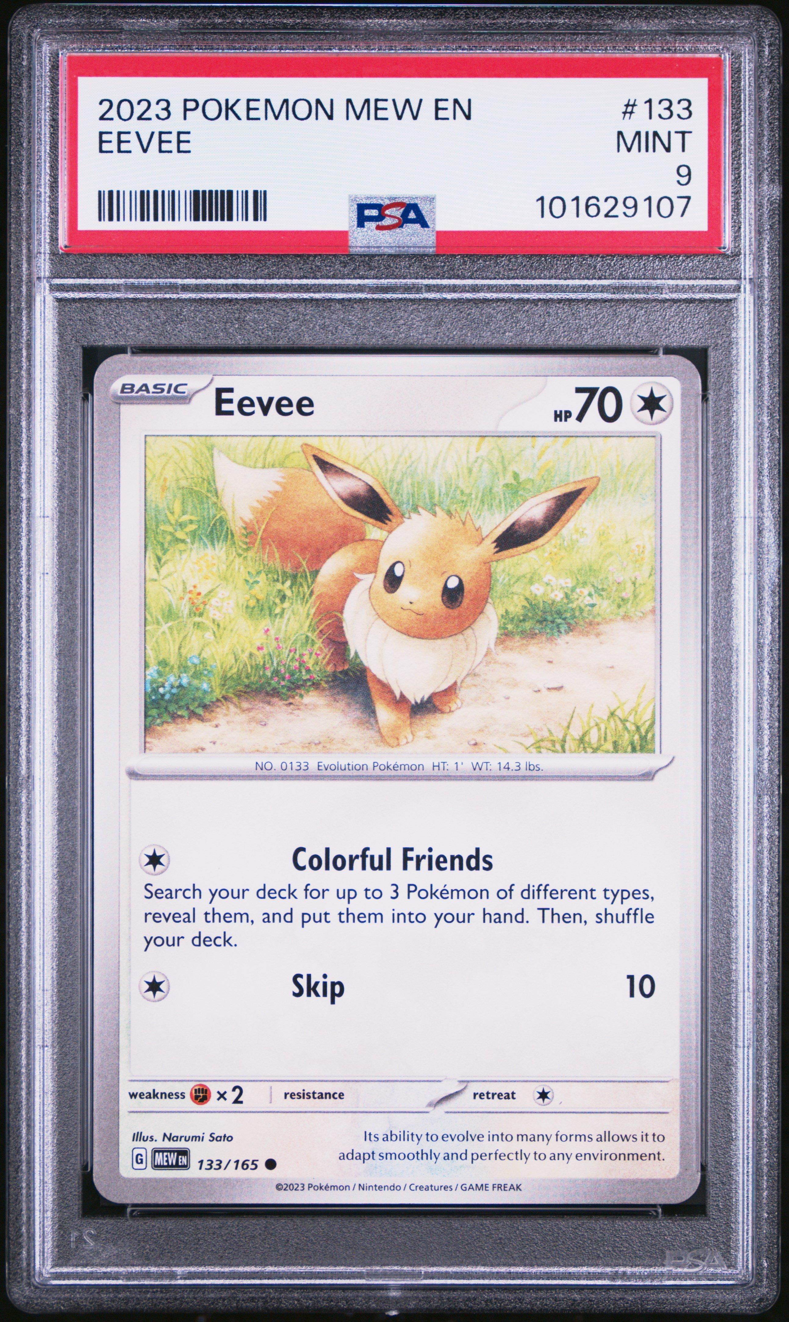 2023 Pokemon Mew En-151 133 Eevee PSA