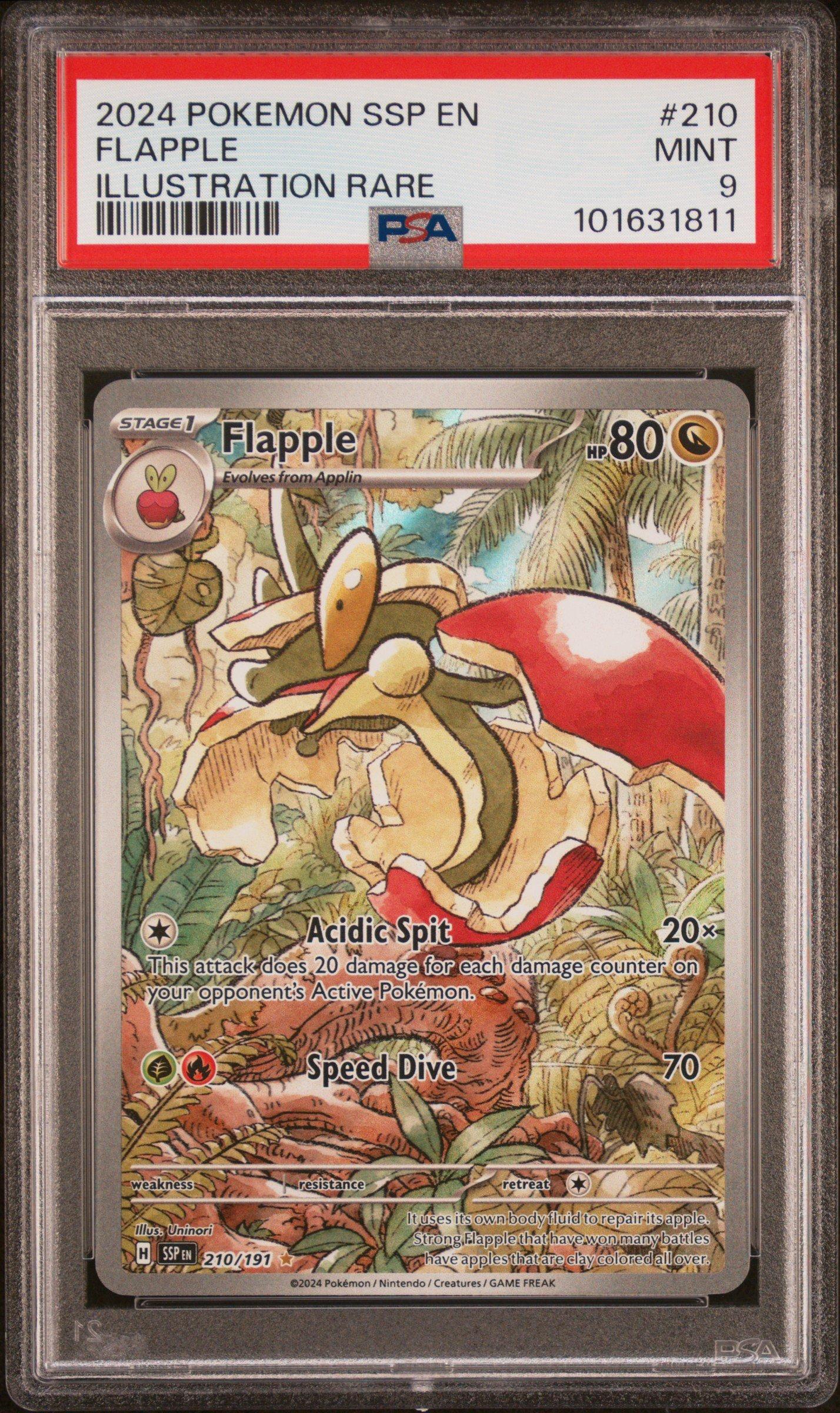 2024 Pokemon Ssp En-surging Sparks 210 Flapple Illustration Rare