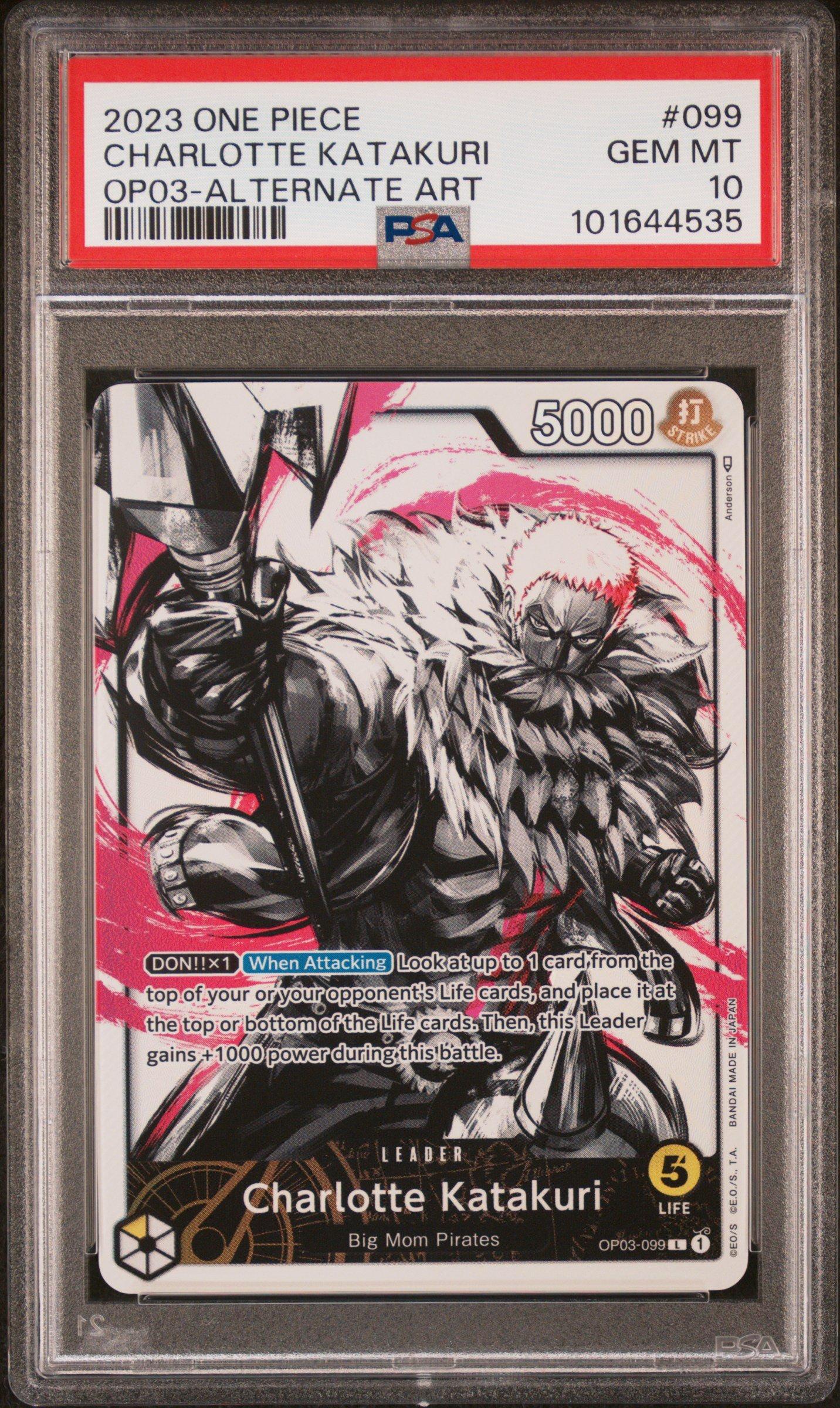 2023 One Piece Pillars Of Strength 099 Charlotte Katakuri Alternate Art PSA 10