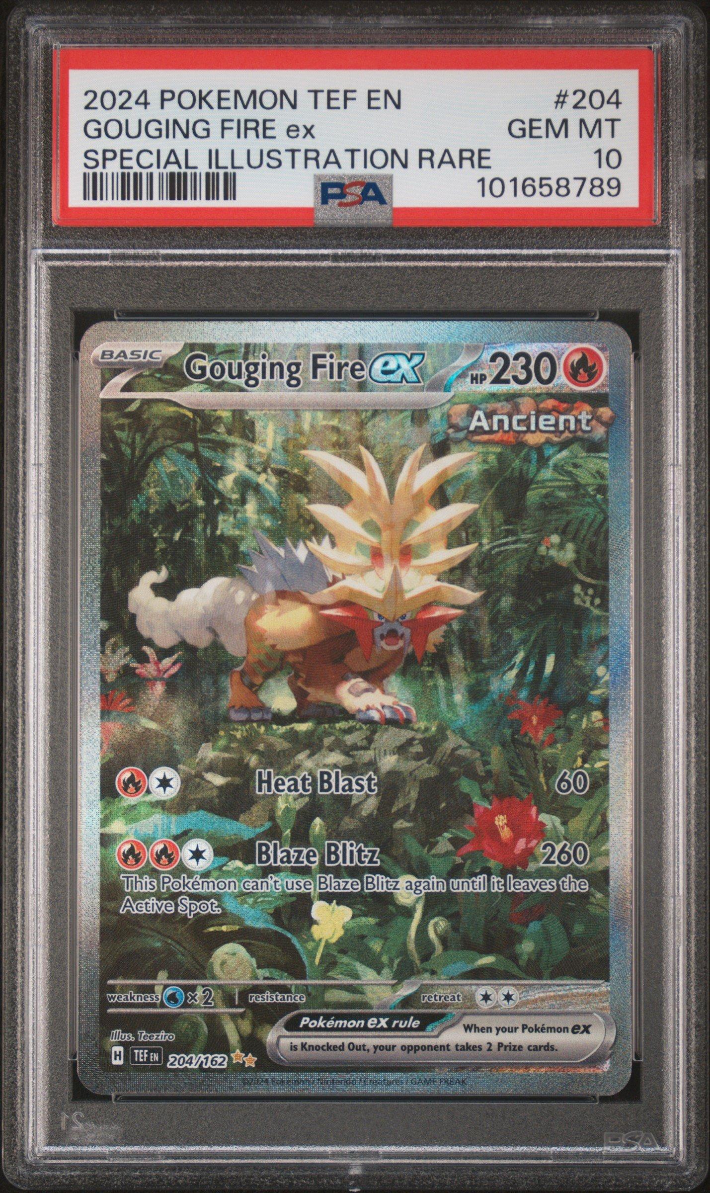 pokemon gouging fire card | Toys | Pokemon Ex Holo Red Gold Green Blue Included in an acrylic case for lasting preservation and featuring a striking image of the captivating character Gouging Fire EX 2024 Pokemon