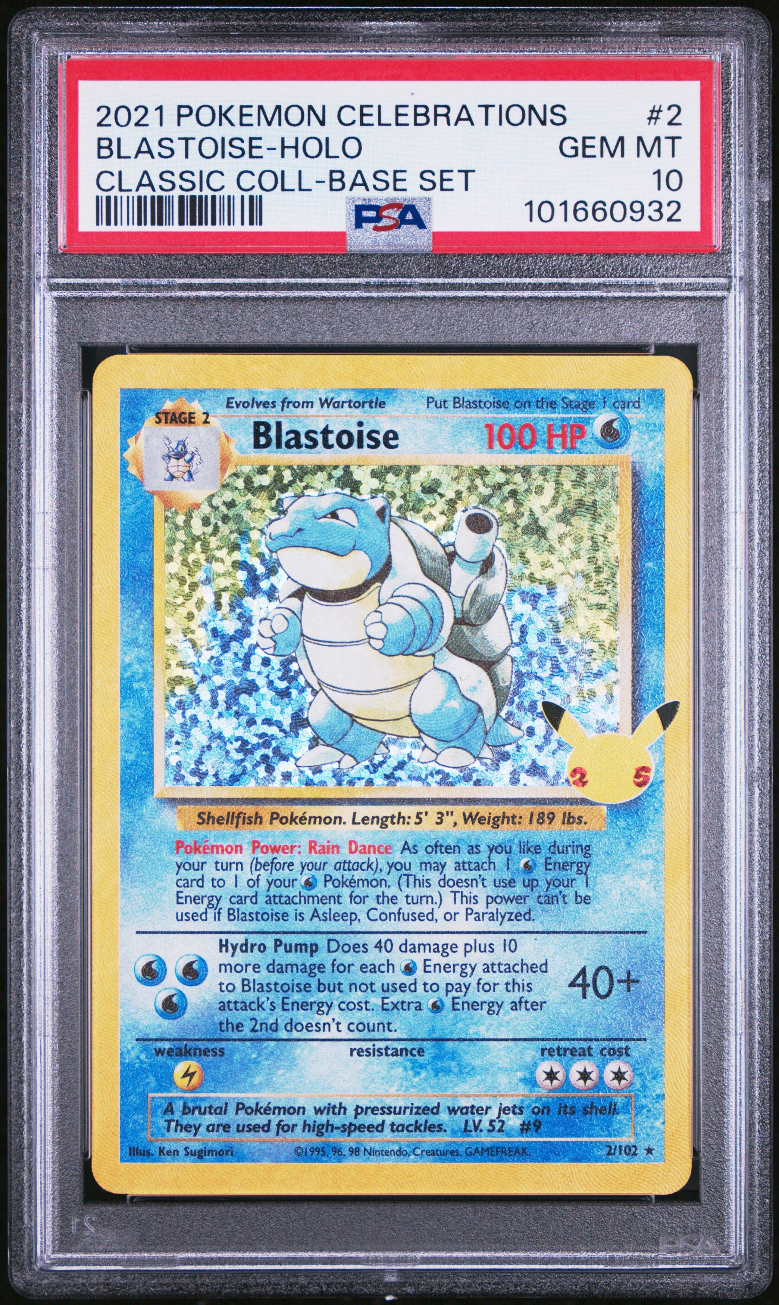 2021 Pokemon Celebrations Classic Collection 2 Blastoise-holo PSA