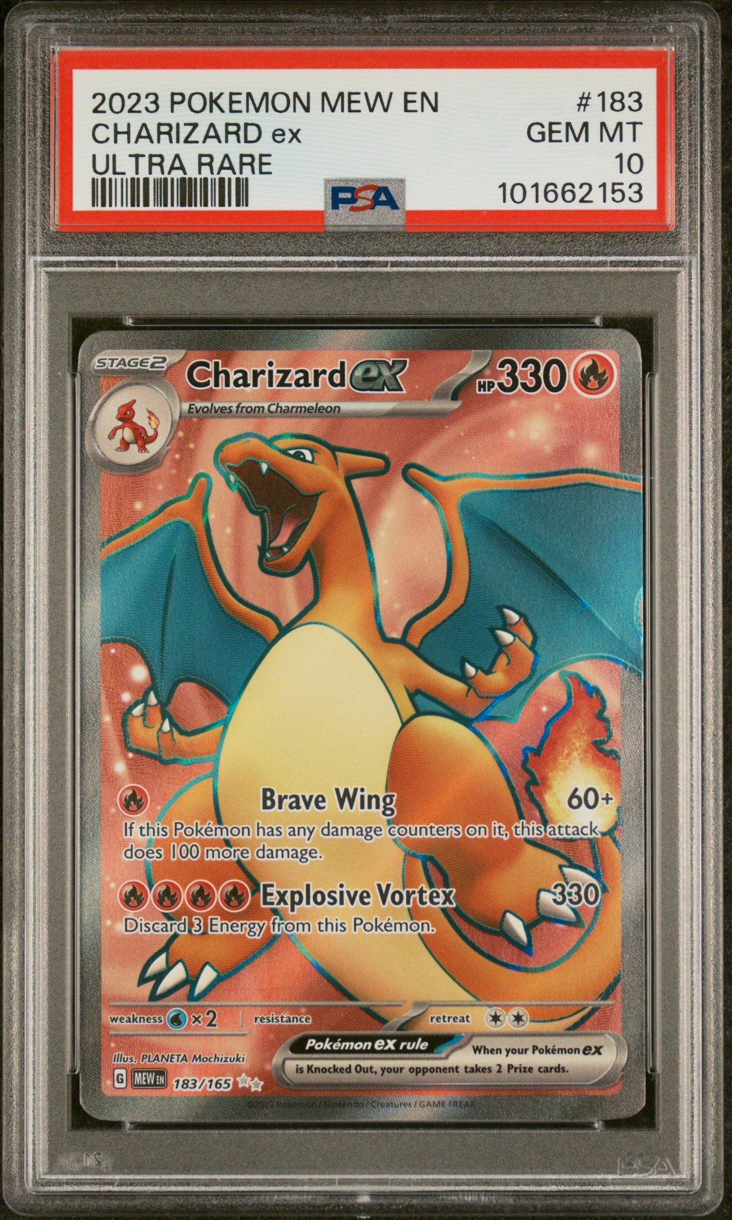 2023 Pokemon Mew En-151 183 Charizard Ex Ultra Rare PSA 10 Graded
