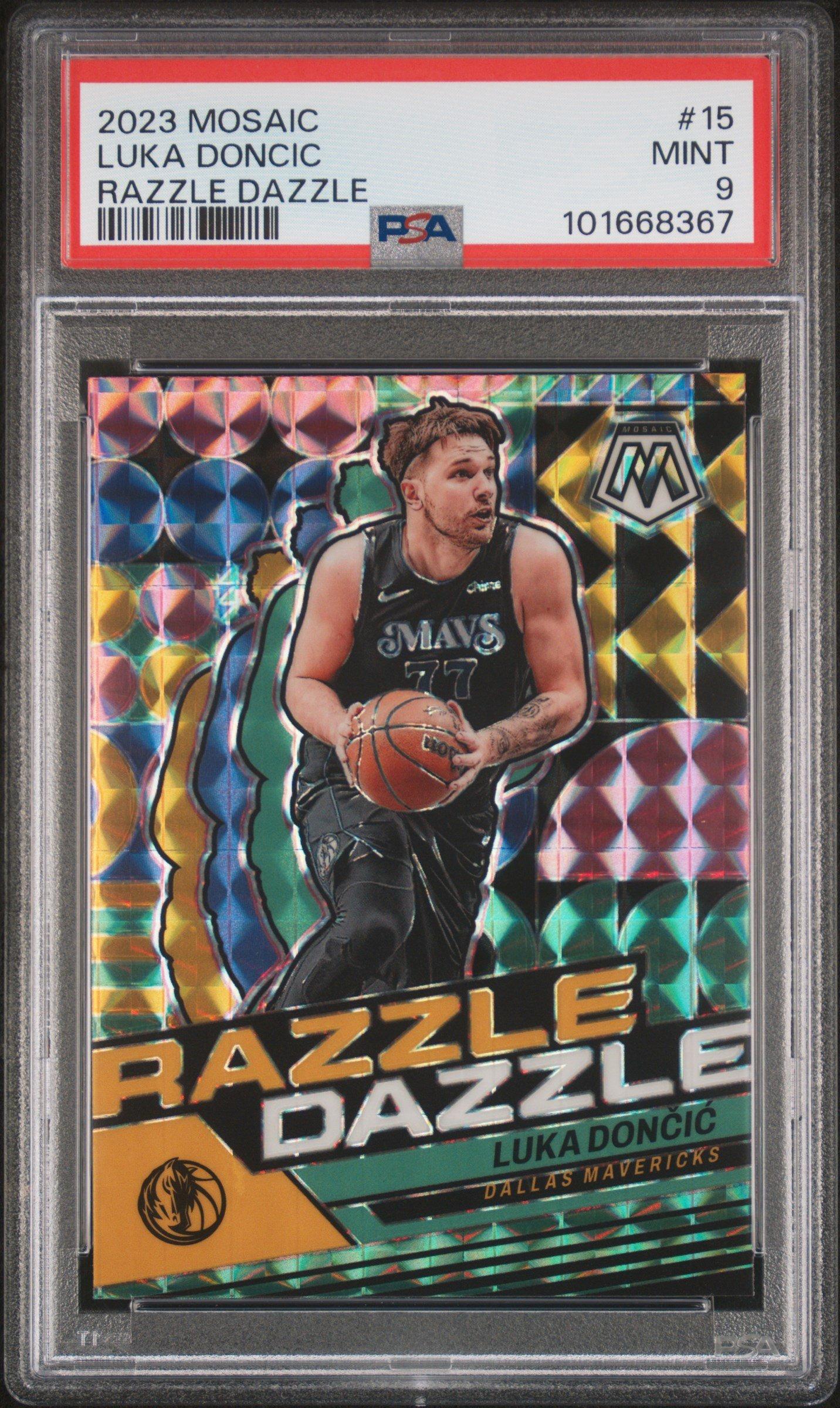 2023 Panini Mosaic Razzle Dazzle 15 Luka Doncic PSA