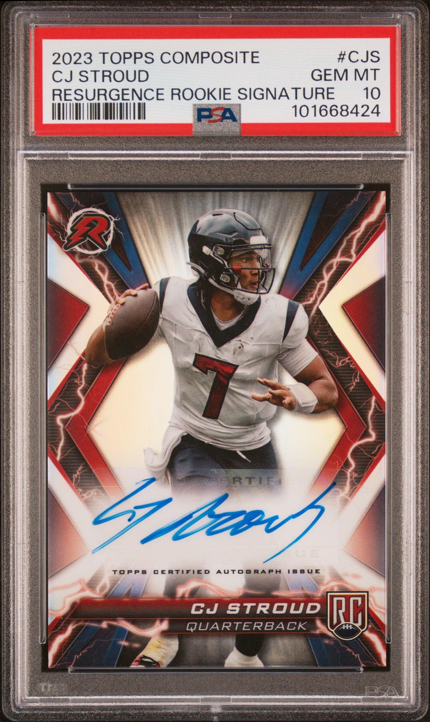 2023 Topps Composite Resurgence Rookie Signatures Cjs Cj Stroud PSA 10 Graded  Card | GameStop