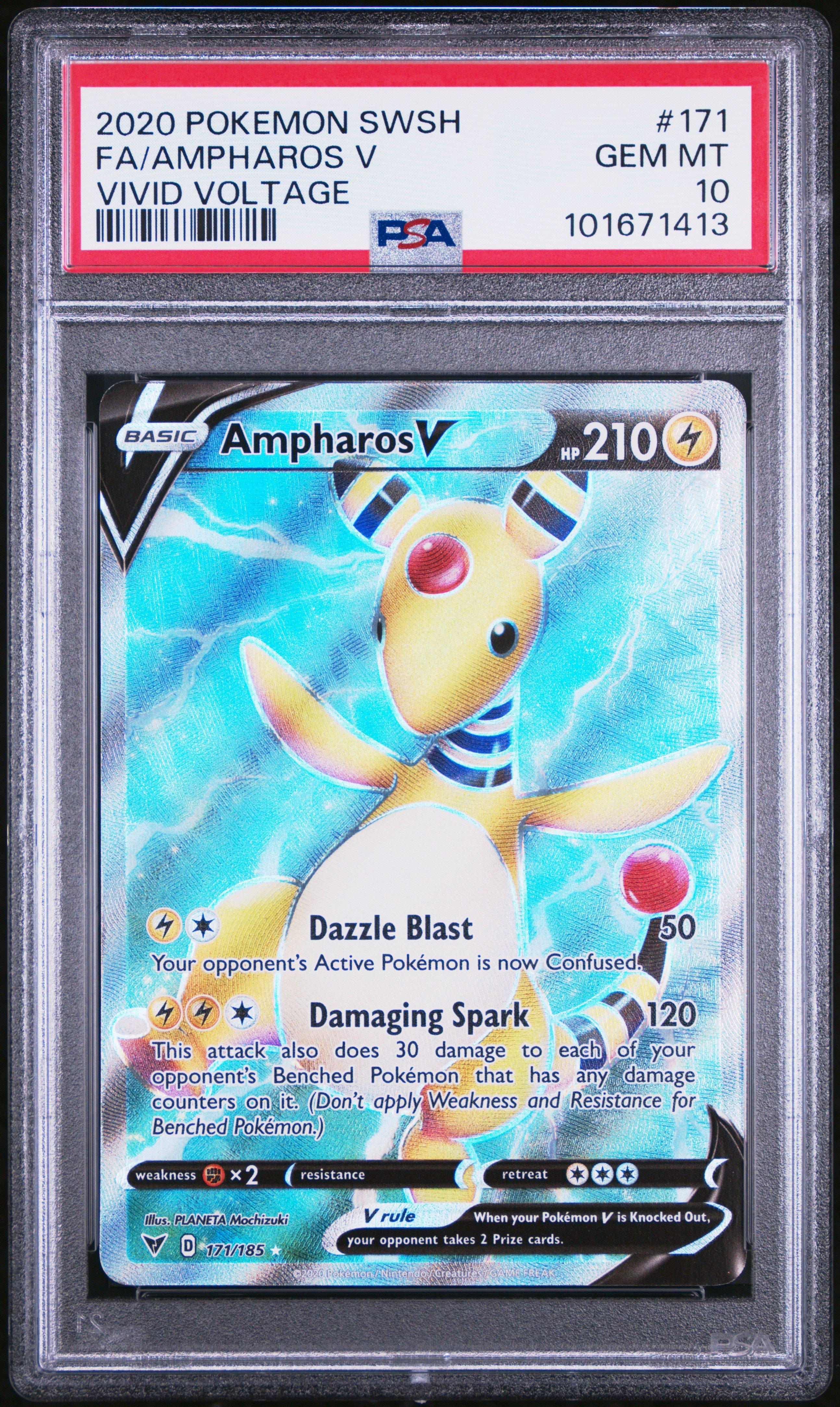 2020 Pokemon Sword & Shield Vivid Voltage 171 Full Art/ampharos V
