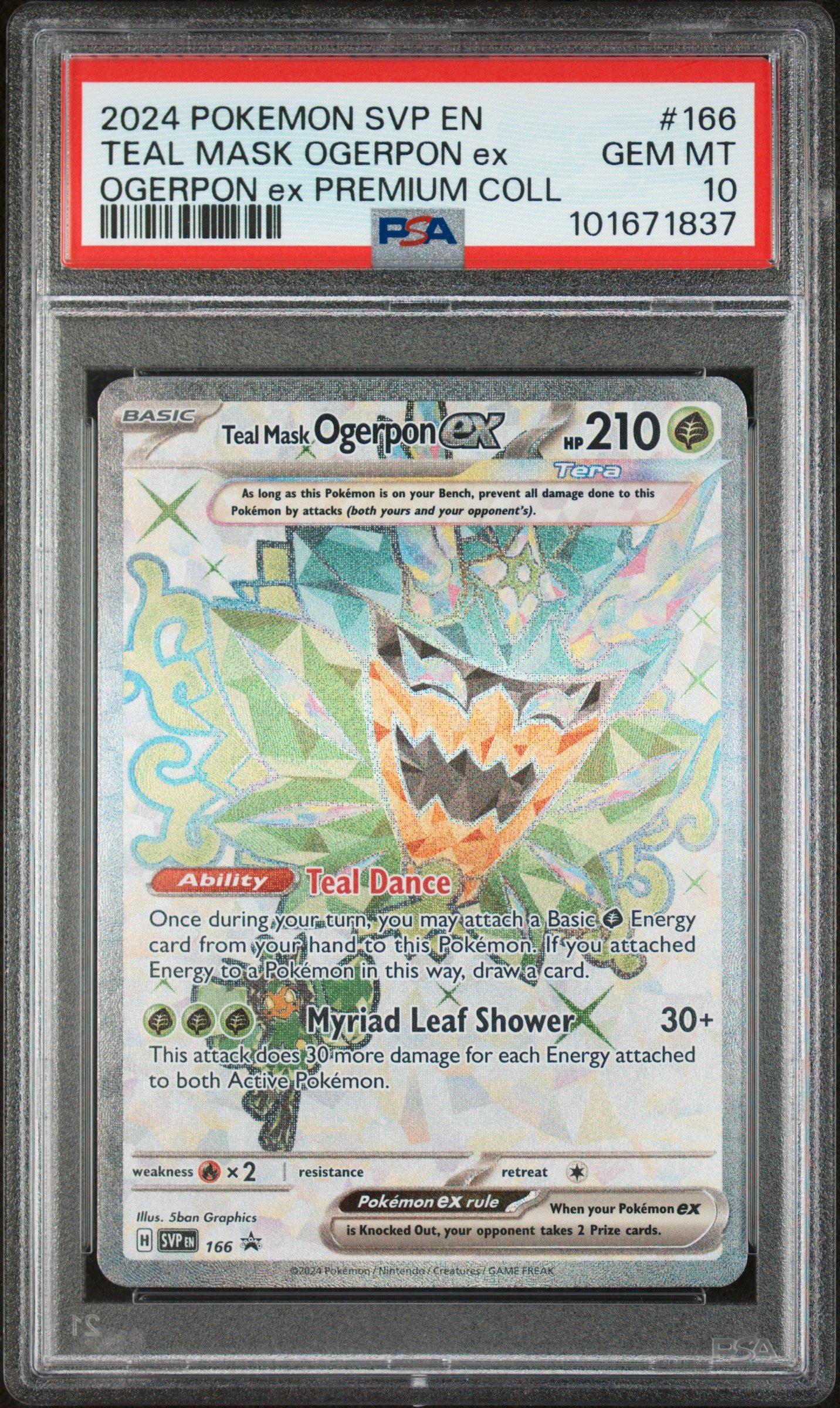 2024 Pokemon Svp En-sv Black Star Promo 166 Teal Mask Ogerpon Ex Ogerpon Ex  Premium Collection PSA 10 Graded Card | GameStop
