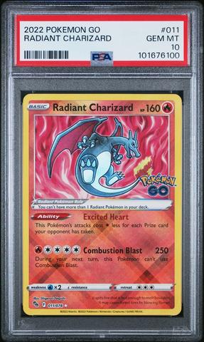 かがやくリザードン　radiant charizard ポケモンGO PSA10 Radiant Charizard 011/071 S10b: Pokémon GO Holo (Japanese) for