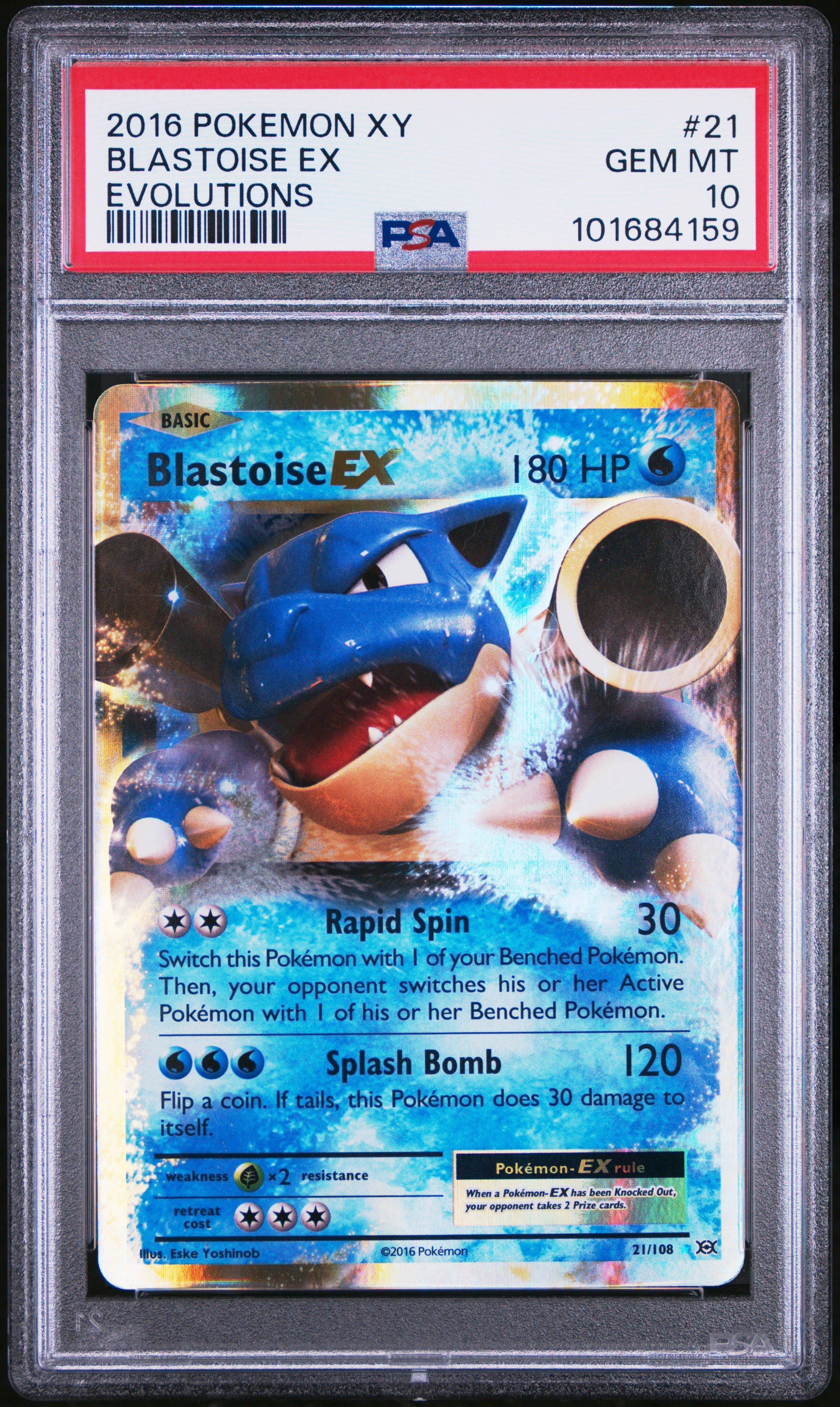 2016 Pokemon Xy Evolutions 21 Blastoise Ex PSA