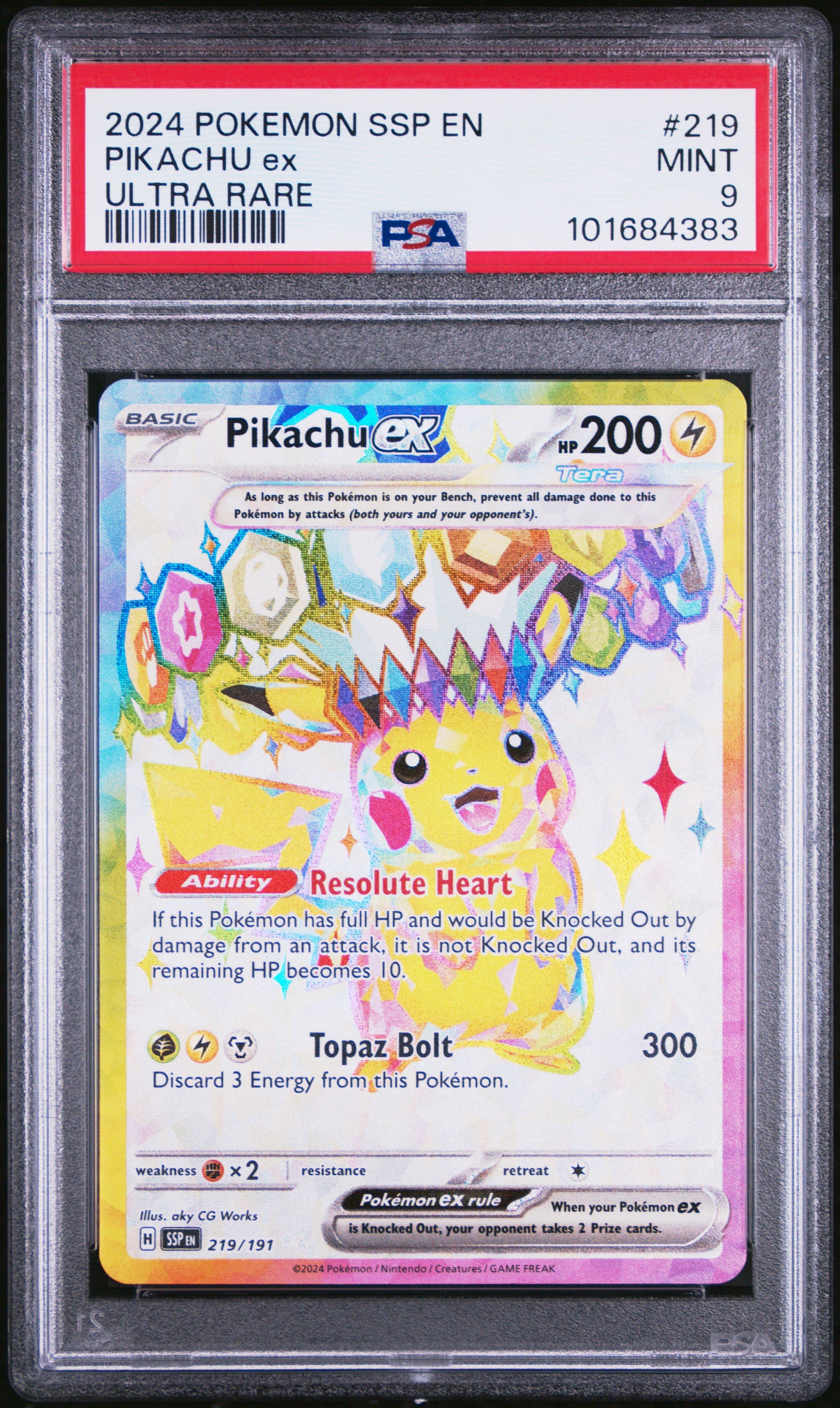 2024 Pokemon Ssp En-surging Sparks 219 Pikachu Ex Ultra Rare