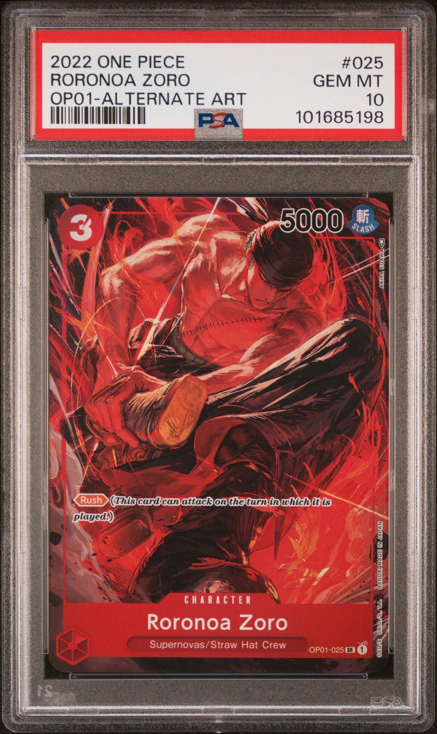 2022 One Piece Op01-romance Dawn 025 Roronoa Zoro Alternate Art