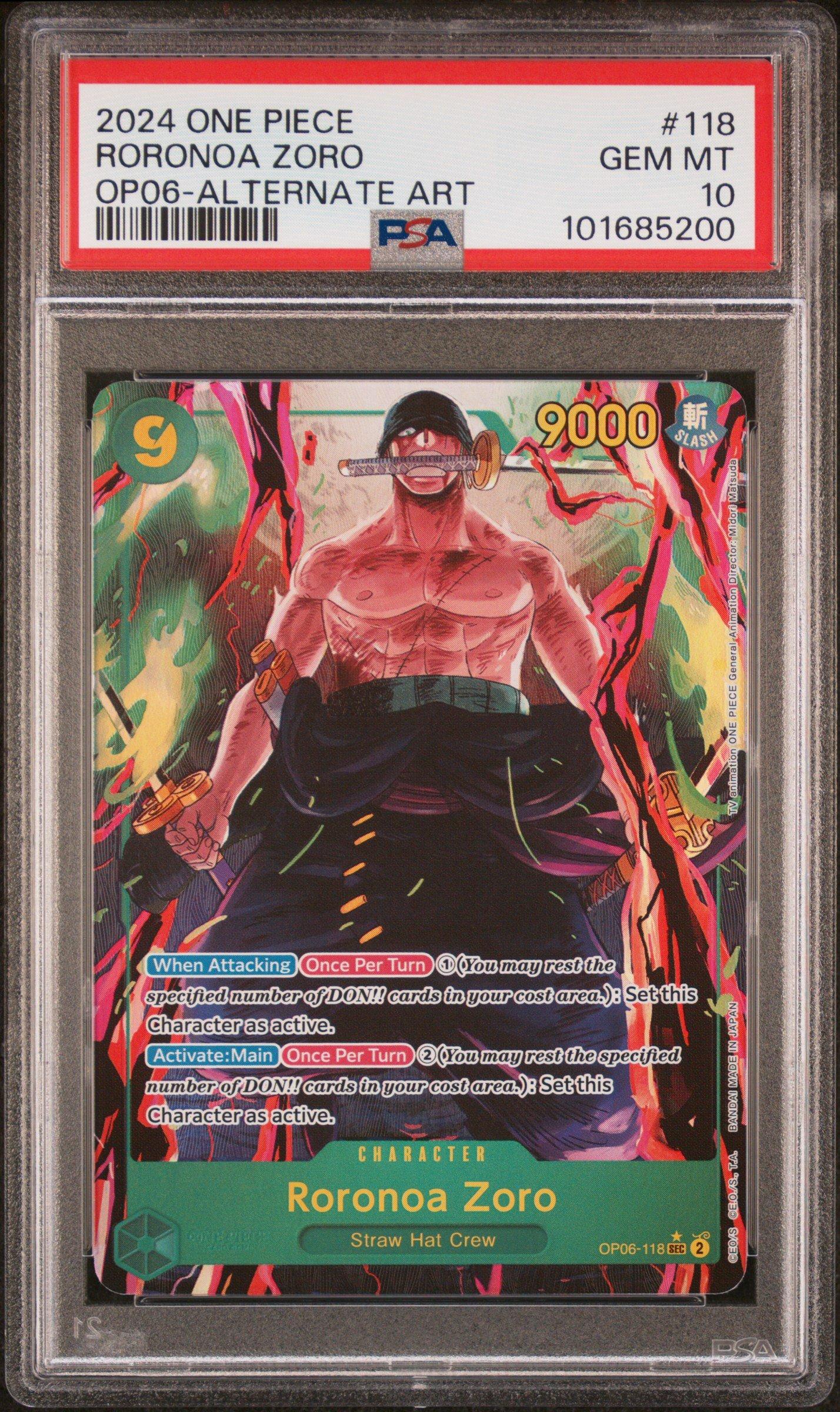 2024 One Piece Op06-wings Of The Captain 118 Roronoa Zoro