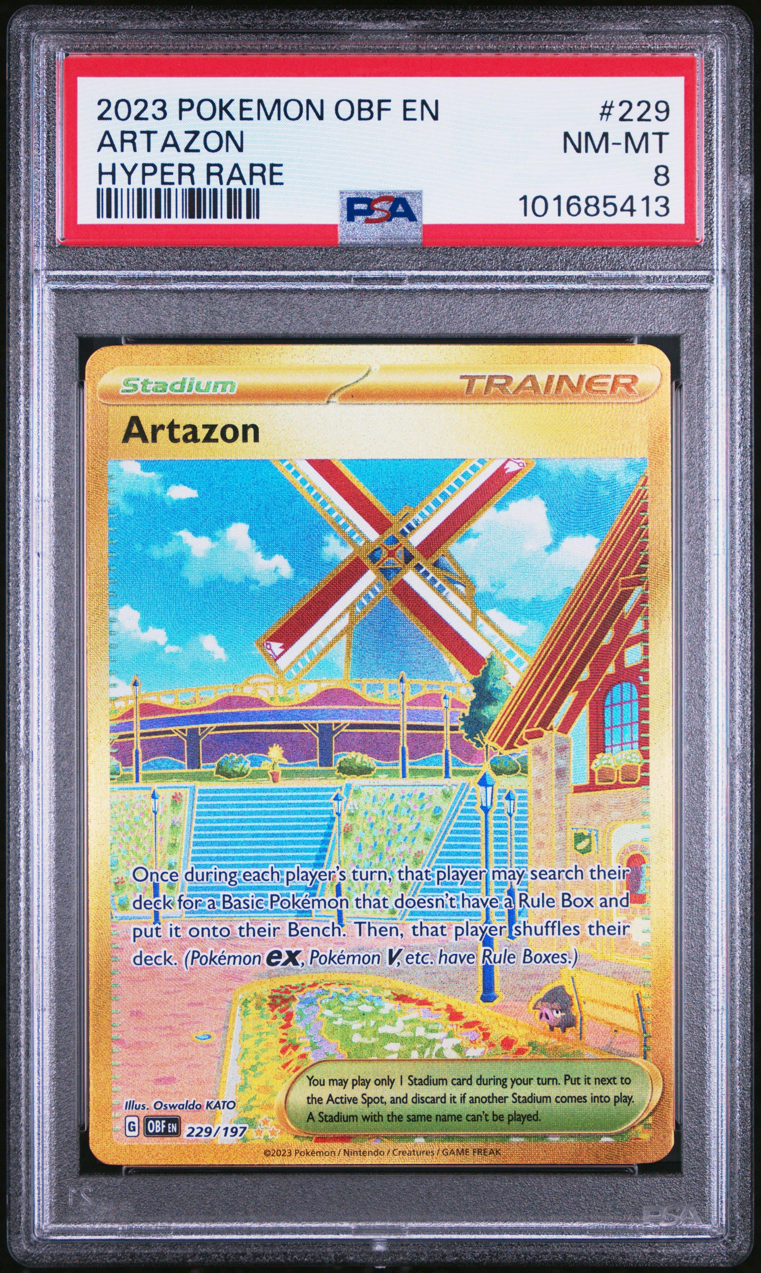 2023 Pokemon Obf En-obsidian Flames 229 Artazon Hyper Rare PSA