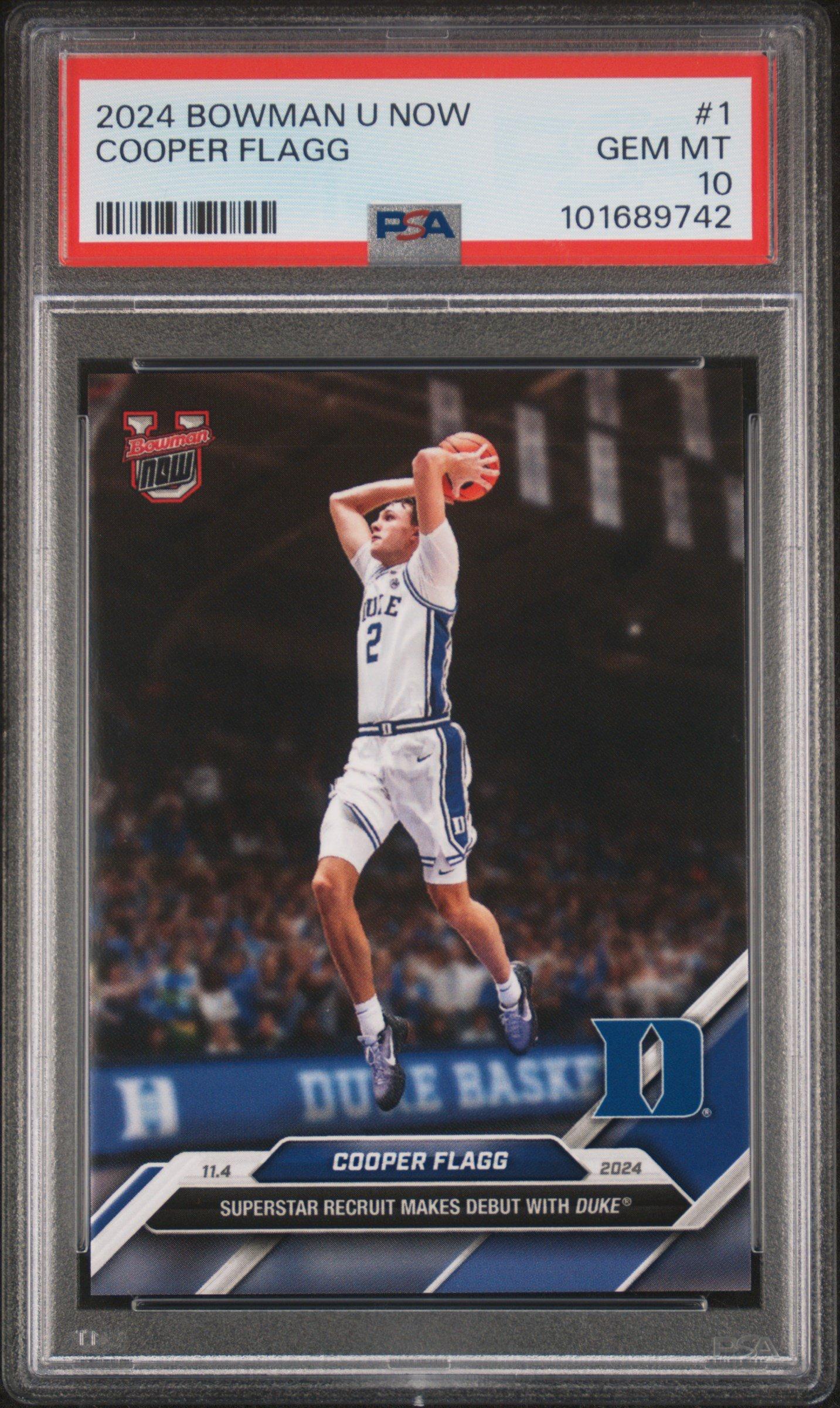 2024 Bowman U Now 1 Cooper Flagg PSA 10 Graded Card | GameStop