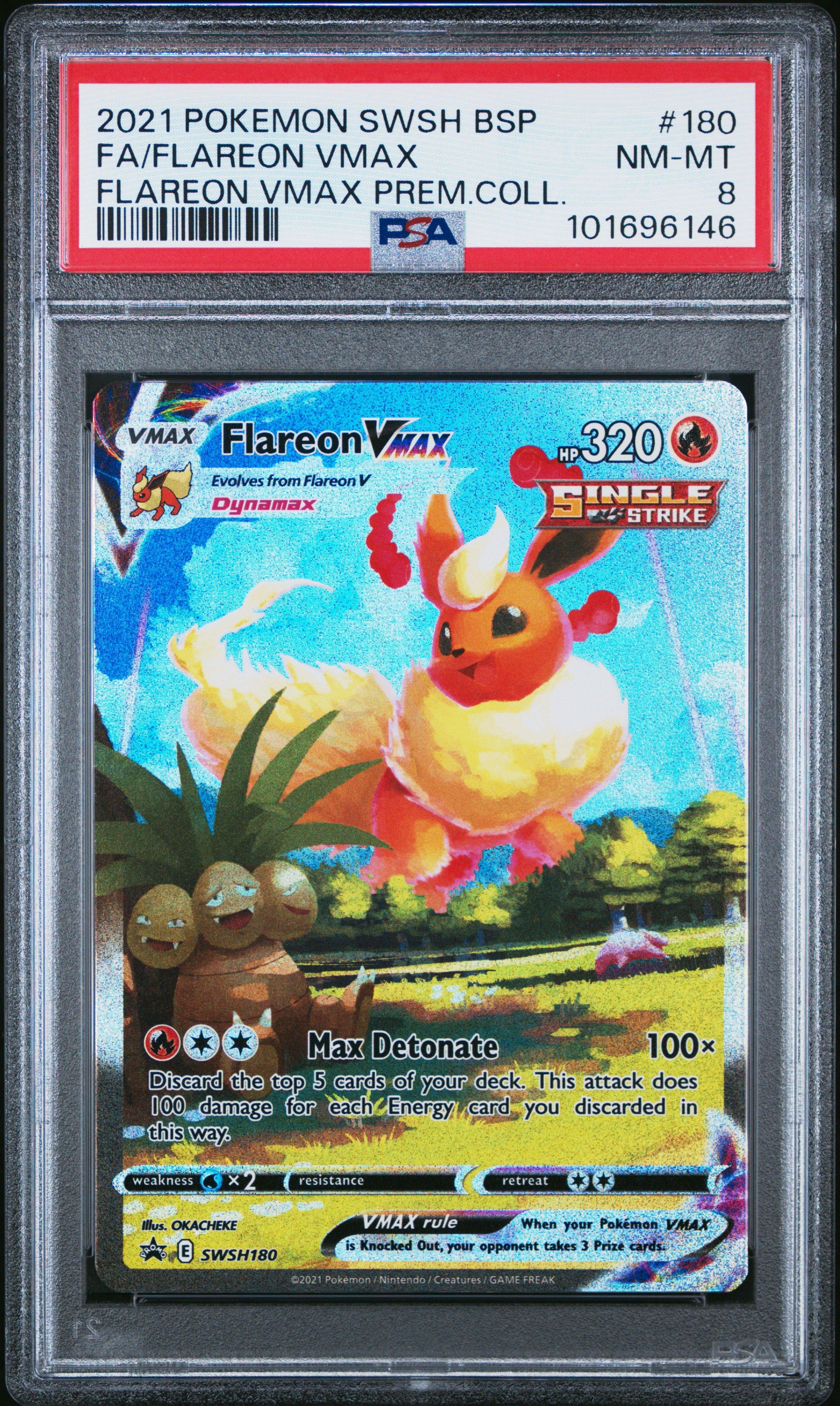 らられもん　　6/21 2021 Pokemon Swsh Black Star Promo 180 Full Art/flareon Vmax