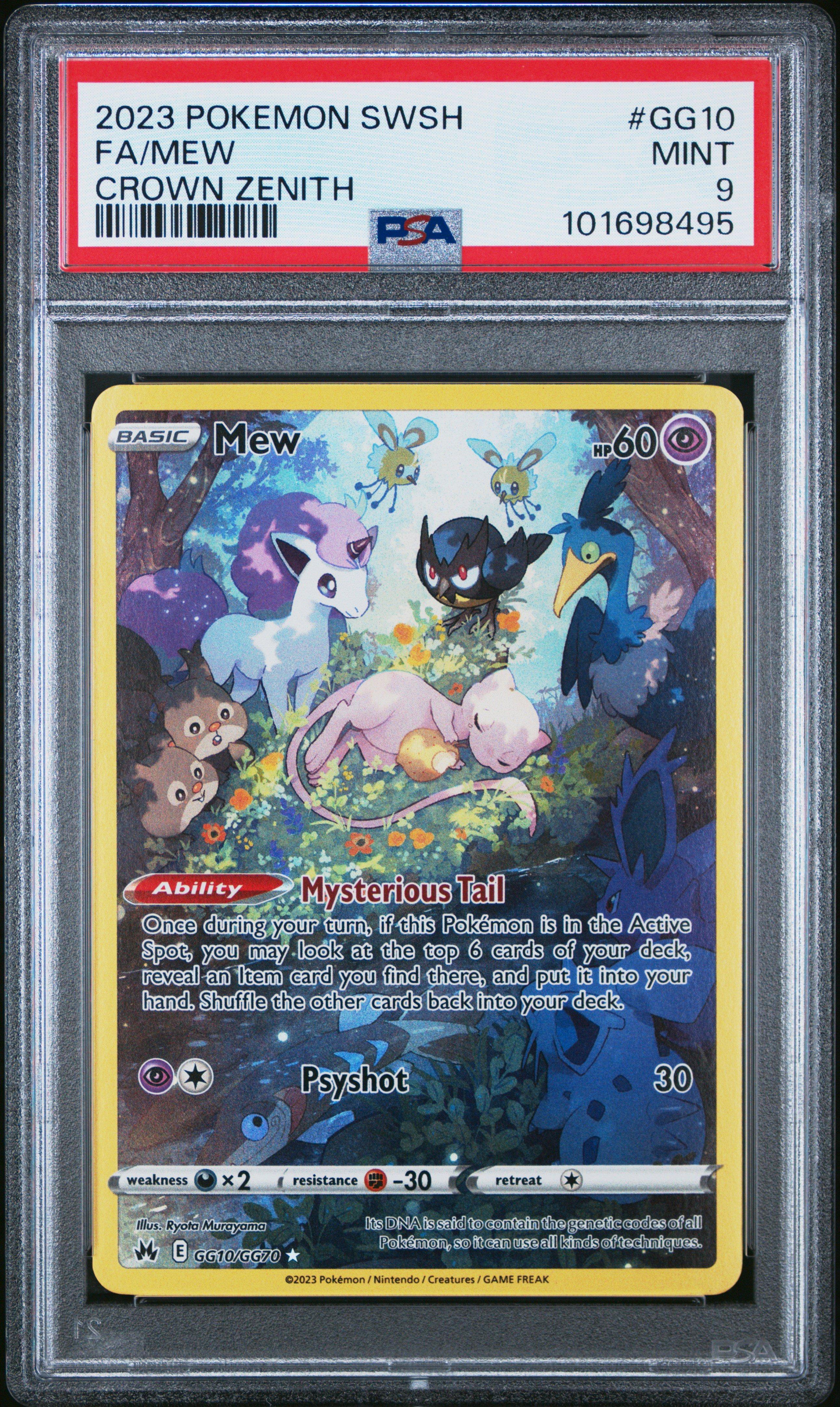 2023 Pokemon Sword And Shield Crown Zenith Gg10 Full Art/mew PSA 9