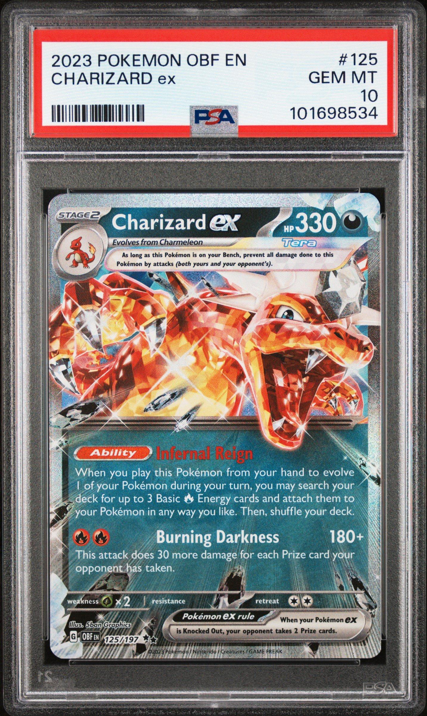 2023 Pokemon Obf En-obsidian Flames 125 Charizard Ex PSA 10 | GameStop